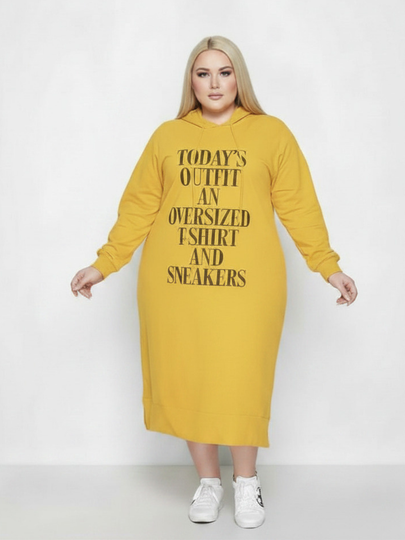 Plus Size Letter Hoodie