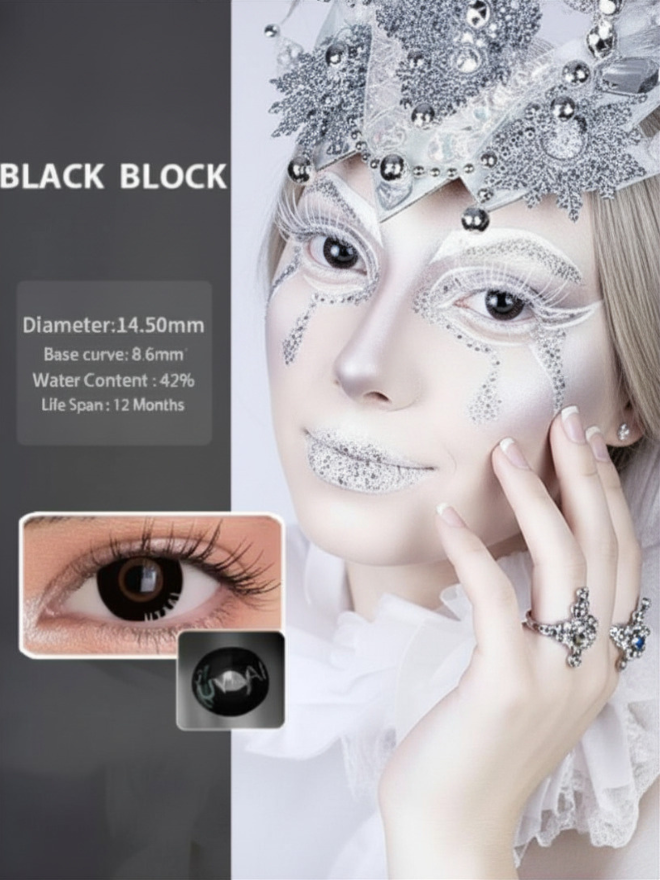 Black Big Eye Contact Lense