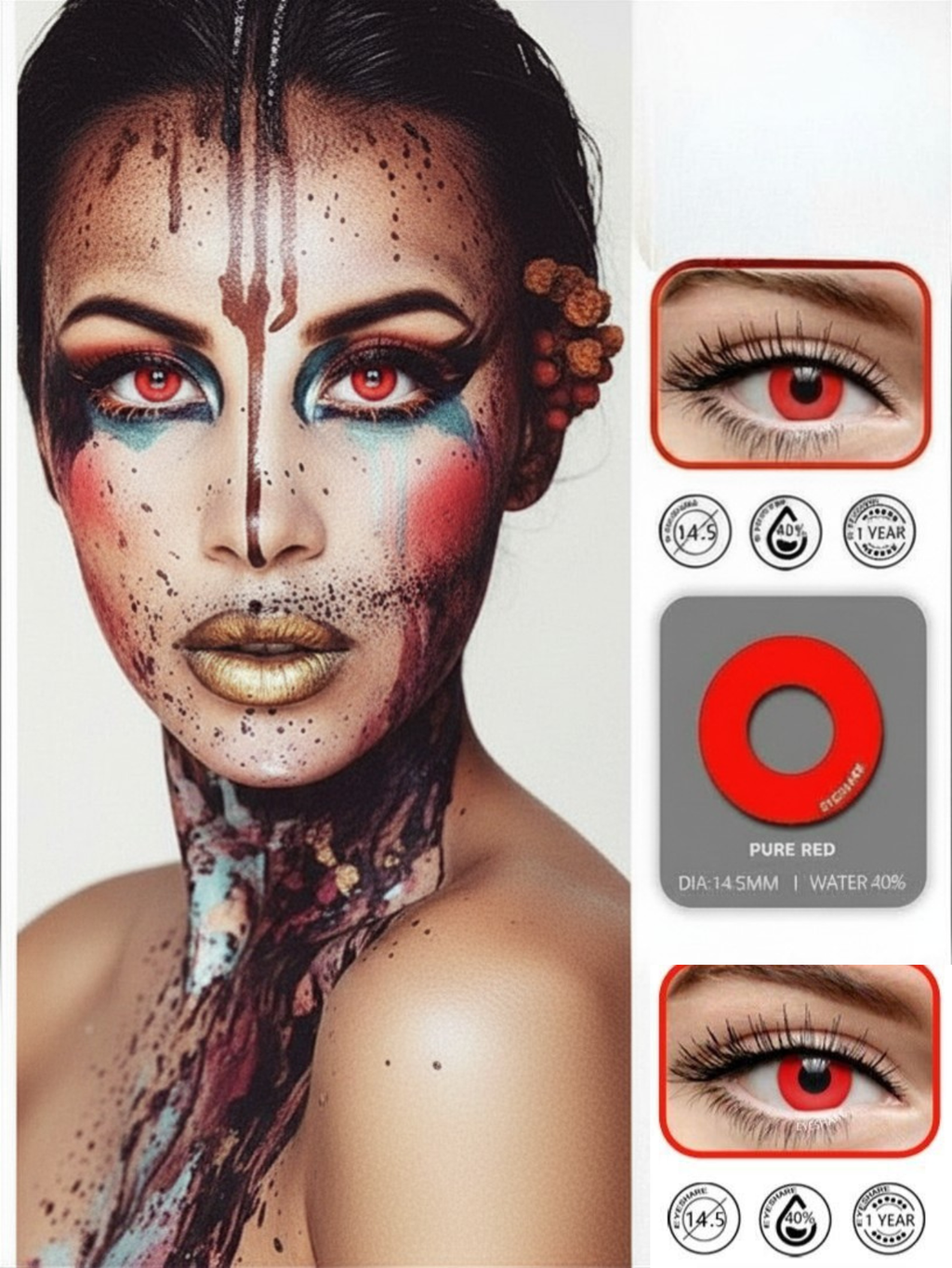Red Vampire Contact Lense