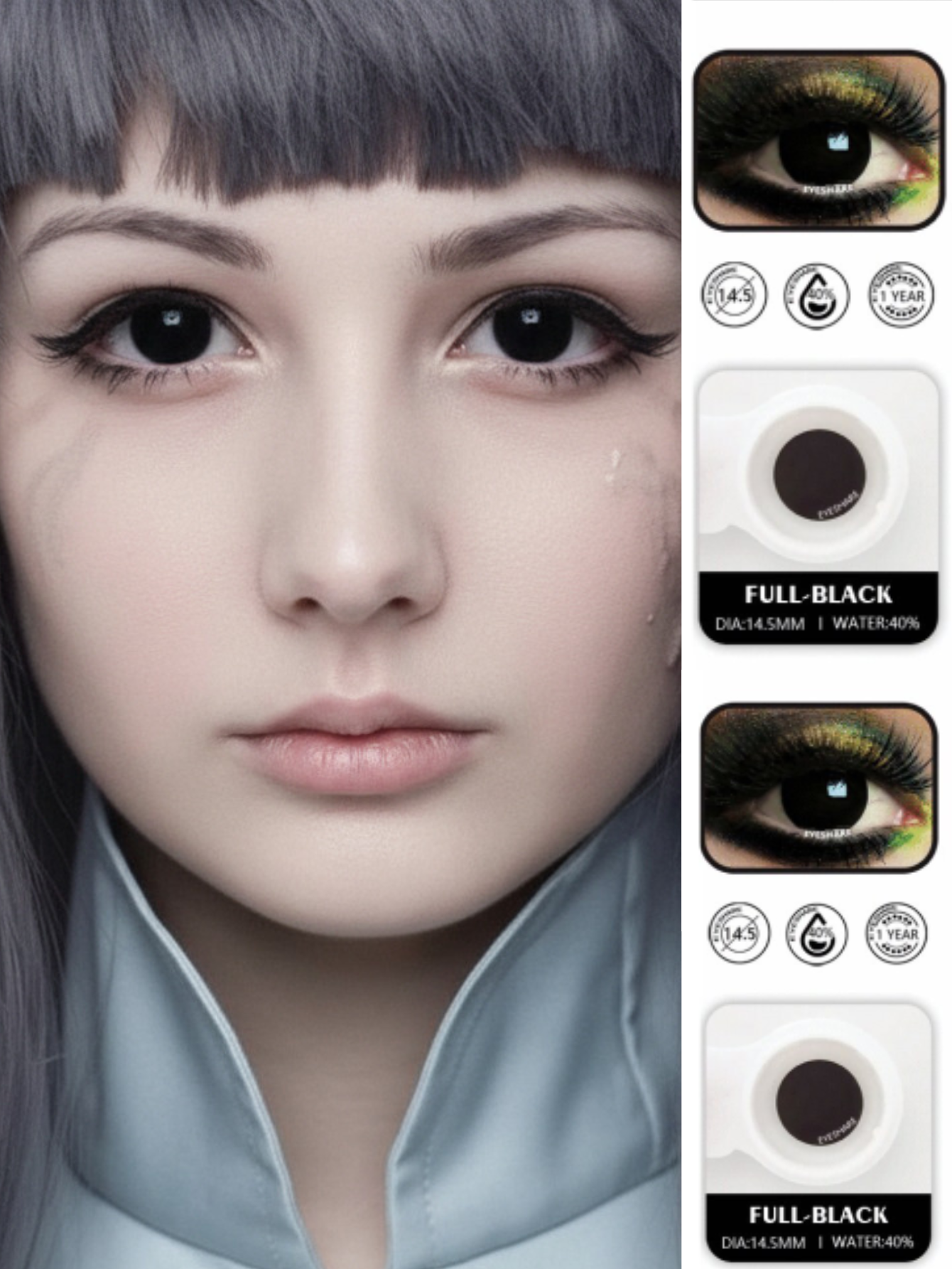 Black Big Eye Contact Lense