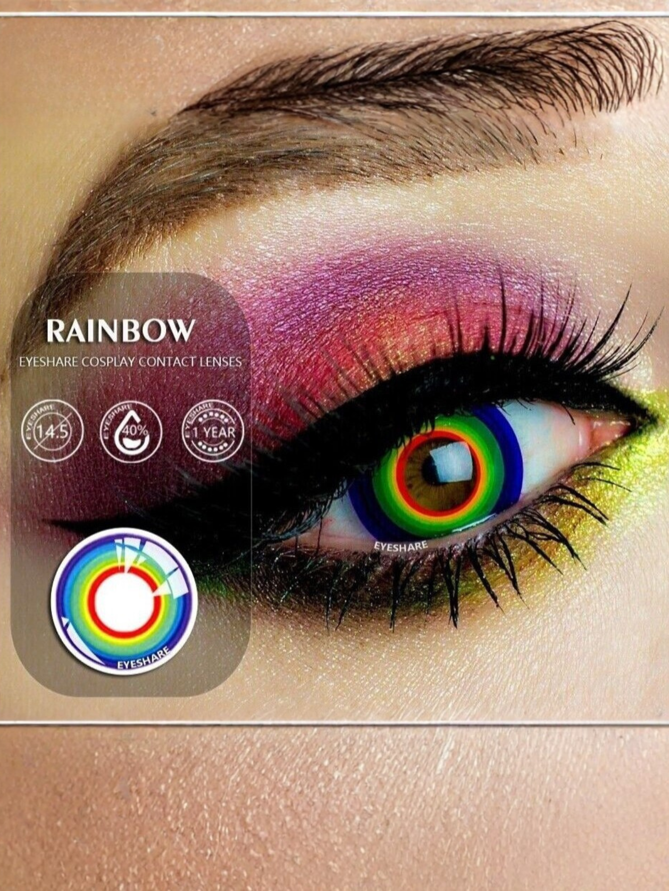 Rainbow Pride Drag Queen Contact Lenses