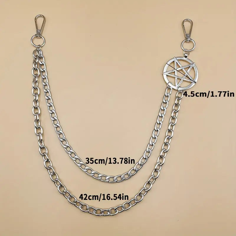 Pentagon Star Astrology Wallet Bag Chain