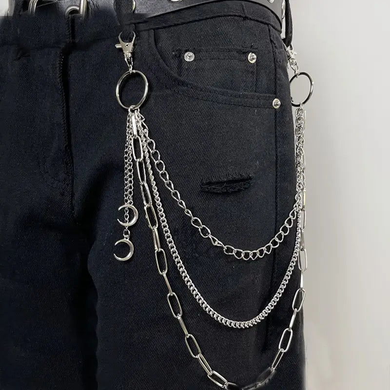 Moon Gothic 3-Layered Pants Chain
