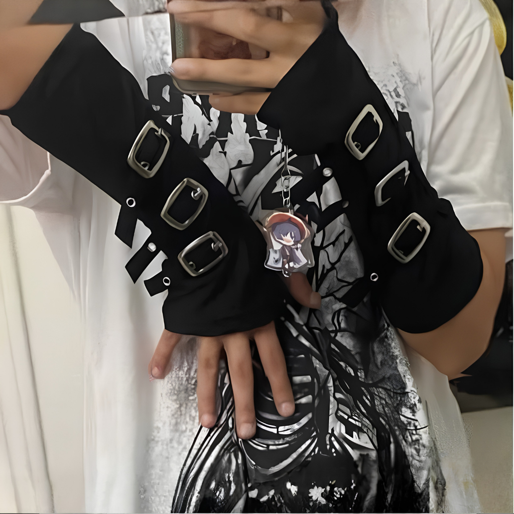 Y2K Emo Grunge Mittens