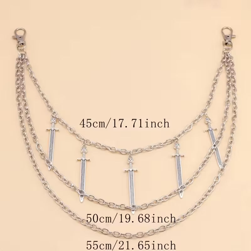 Sword Knife Pants Chain