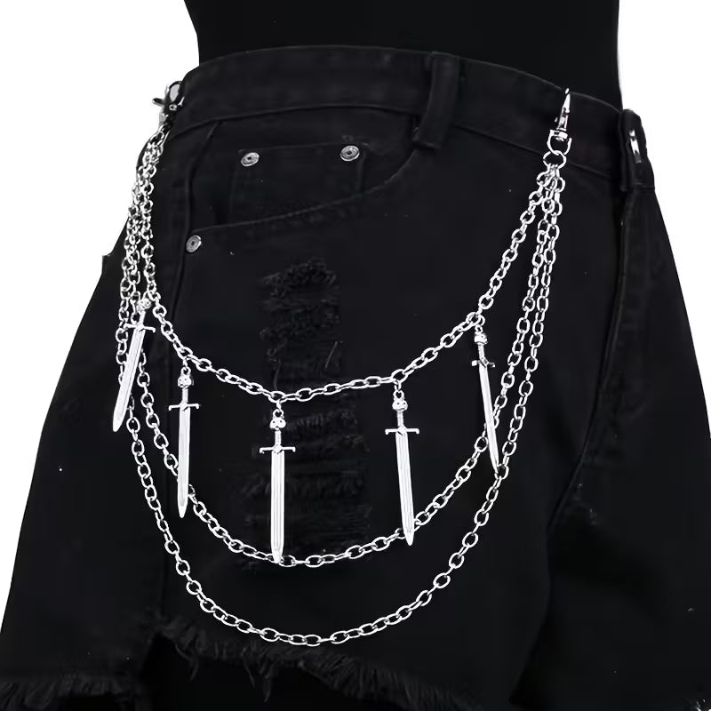 Sword Knife Pants Chain