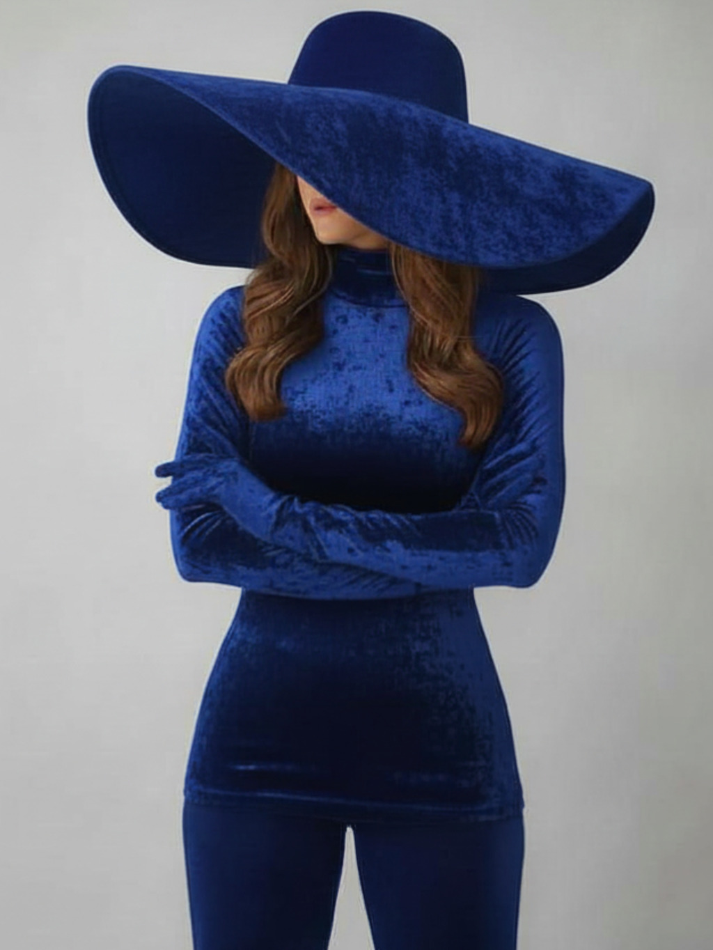 Large Brim Black Hat