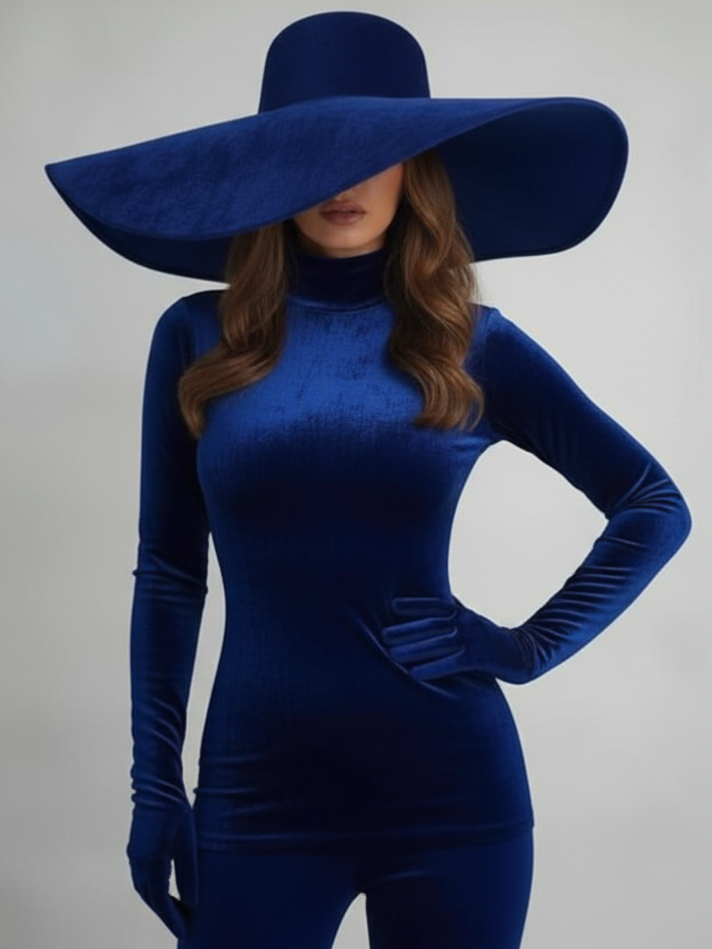Large Brim Black Hat