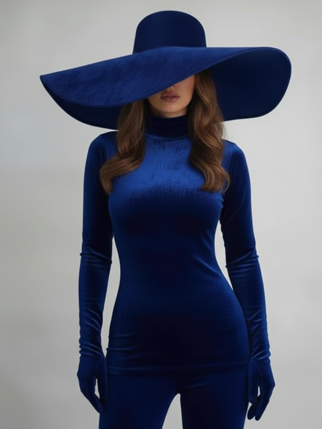 Large Brim Black Hat