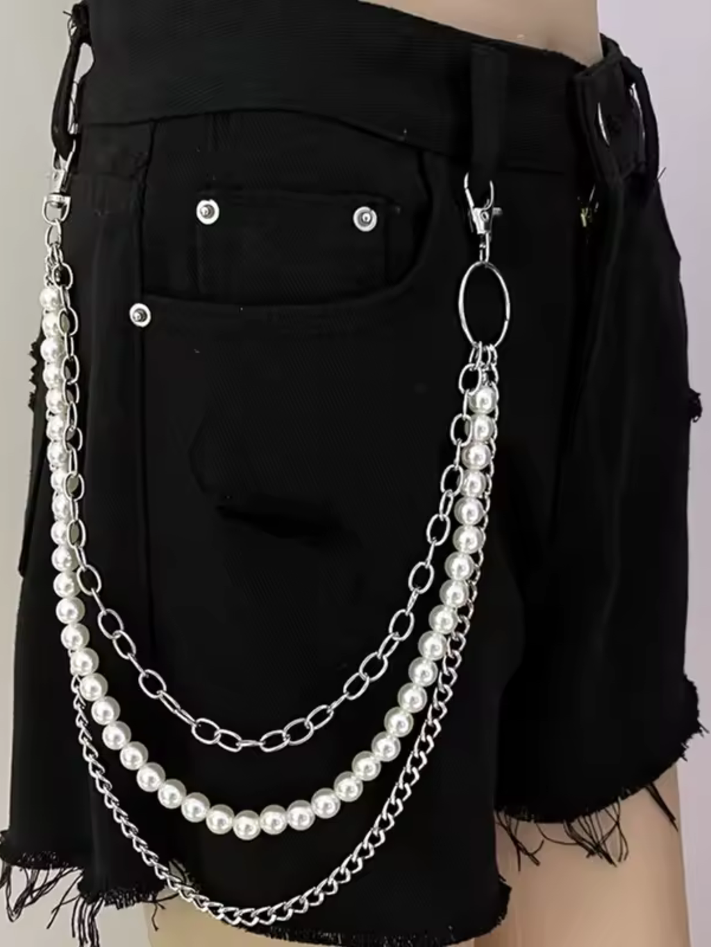 Punk Pearl Wallet Chain