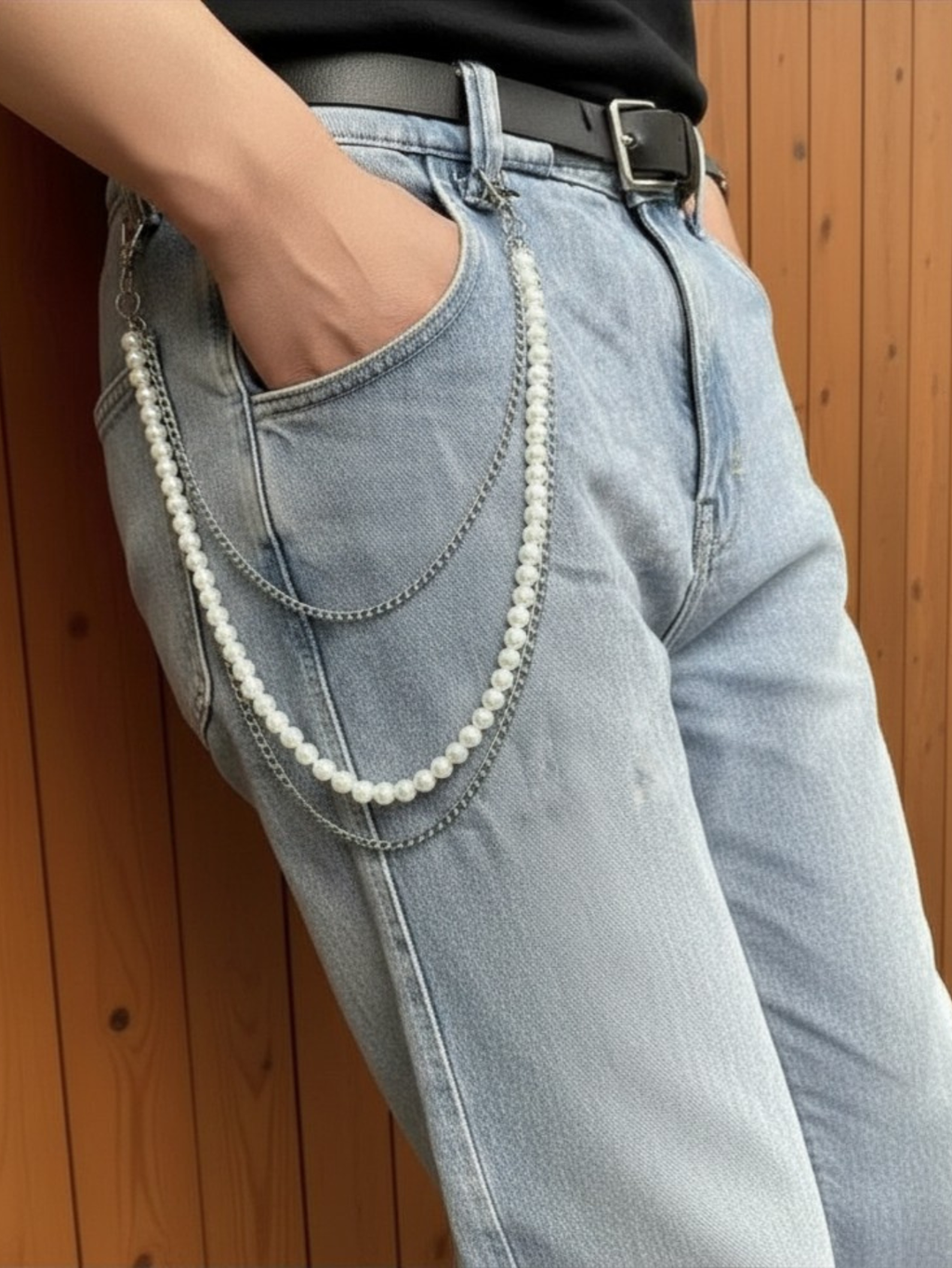 Punk Pearl Wallet Chain