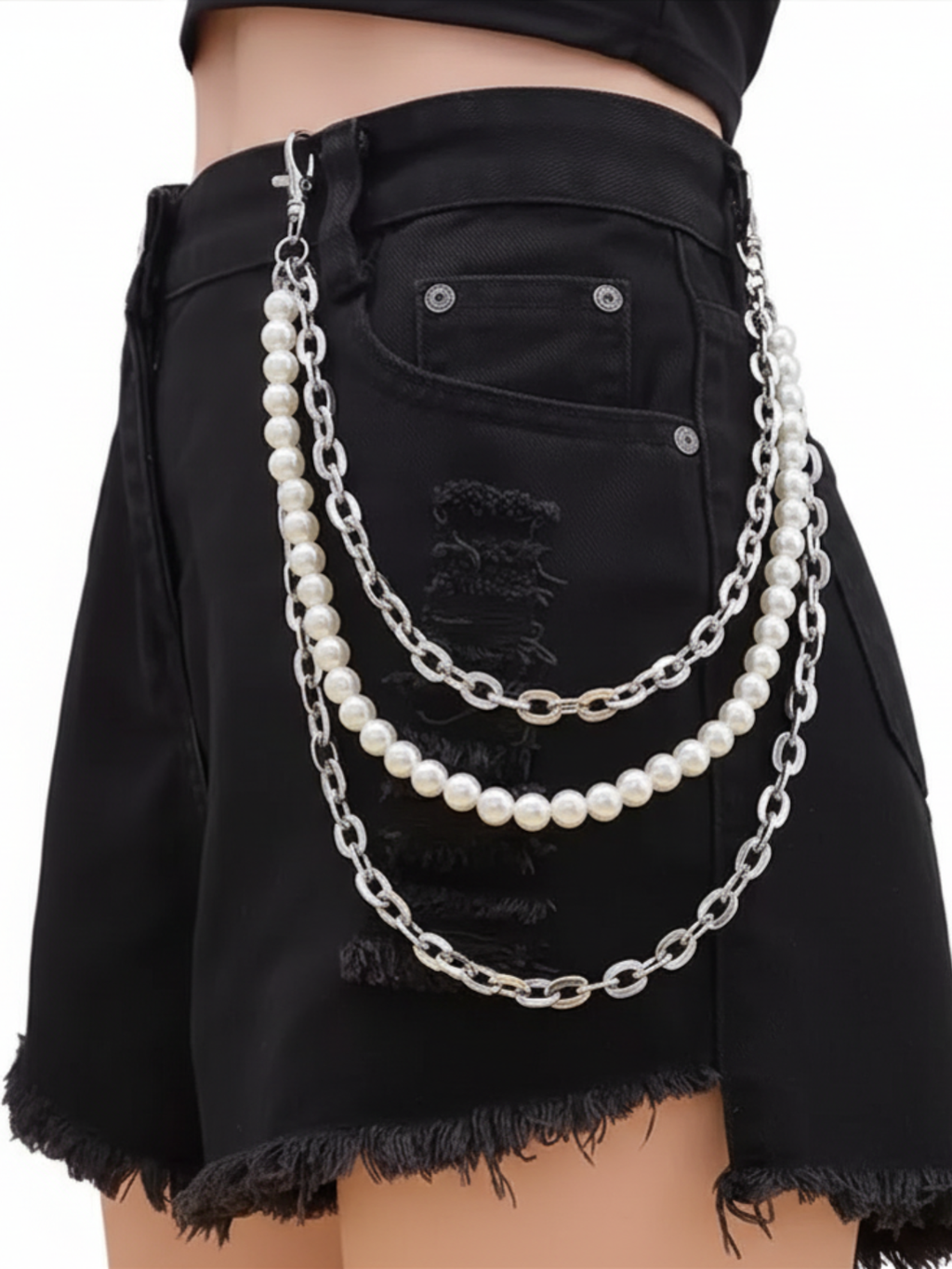 Punk Pearl Wallet Chain