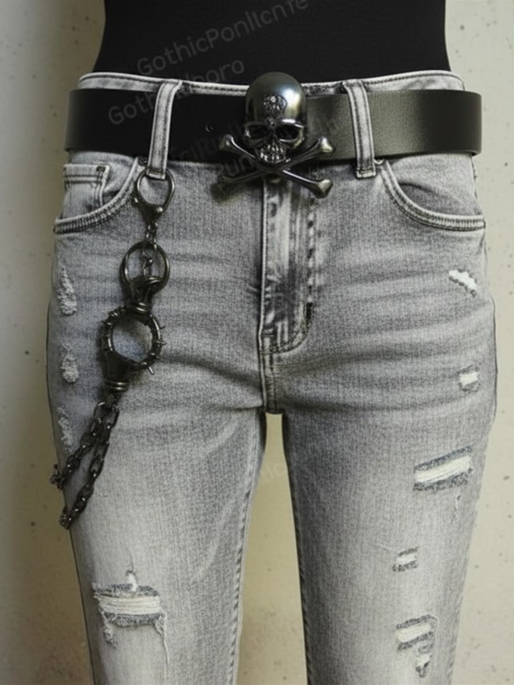 Skull Buckle Belt