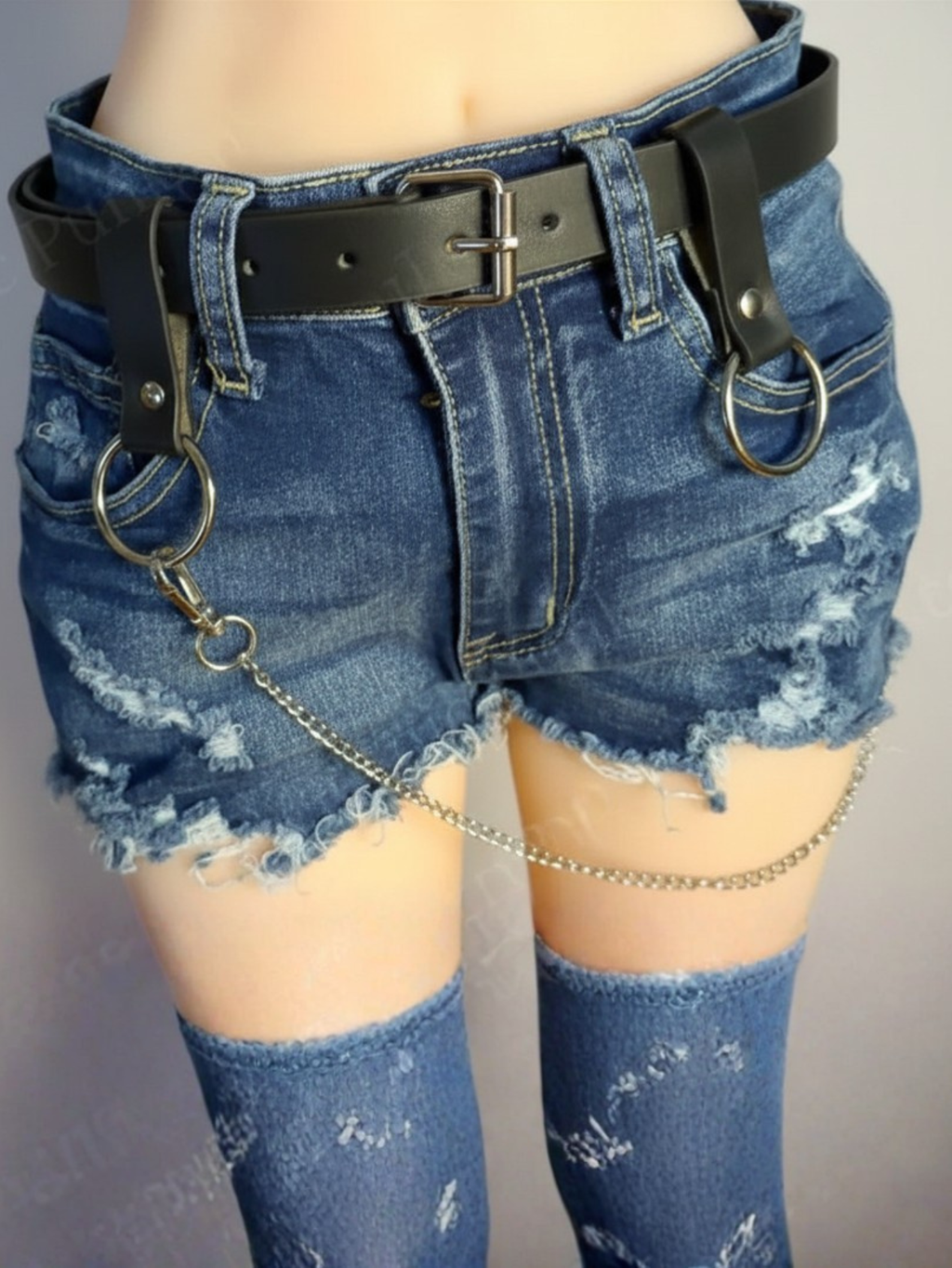 Black O-Ring Chain Belt