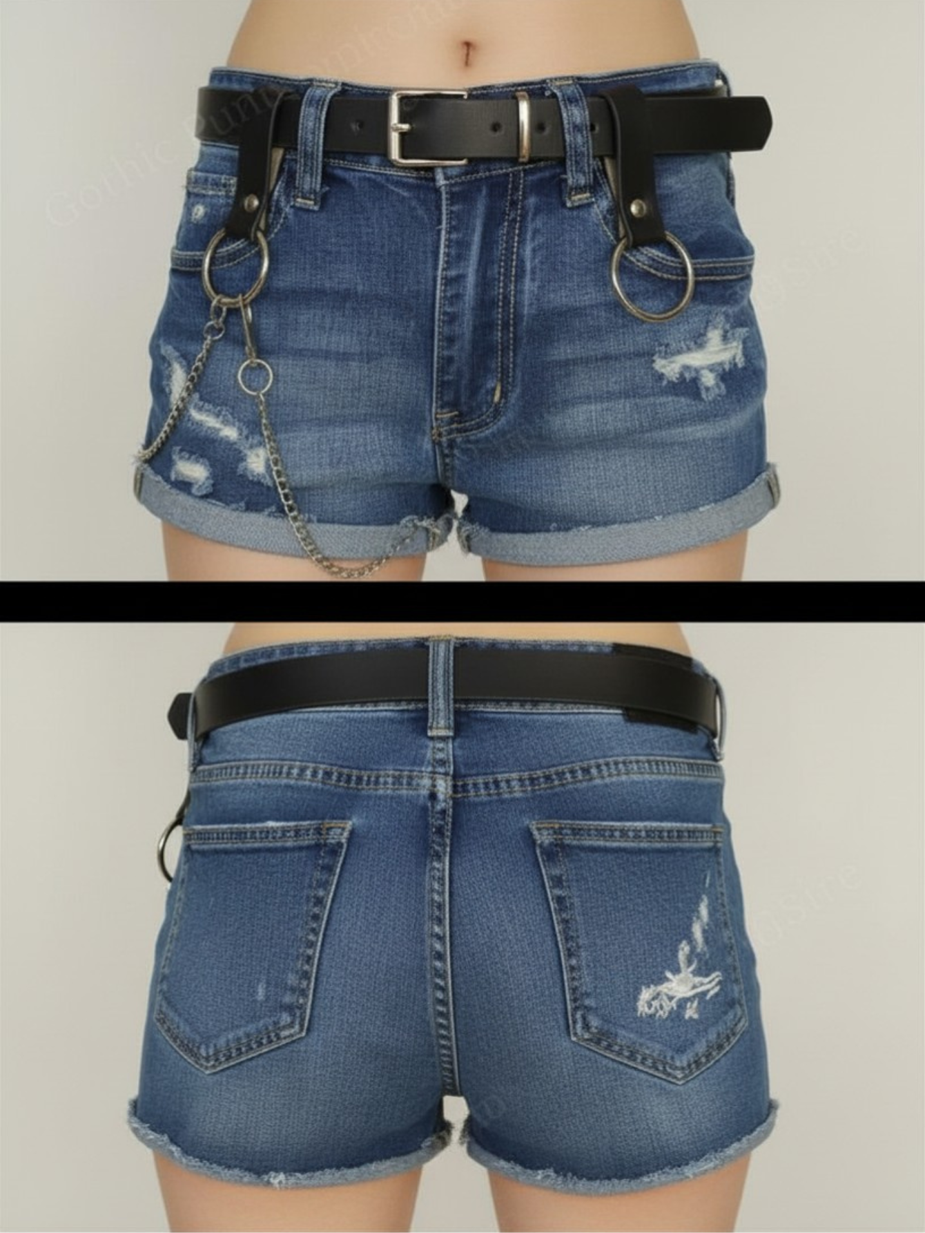 Black O-Ring Chain Belt