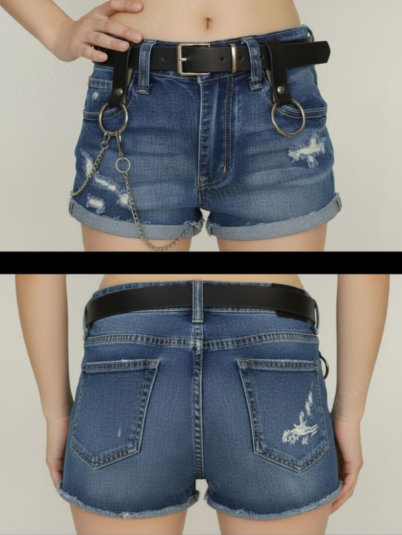 Black O-Ring Chain Belt