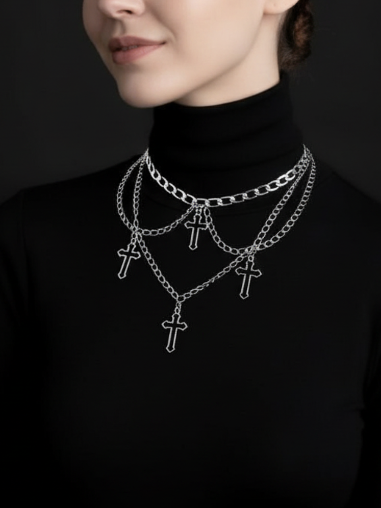 Cross Emo Chain Necklace