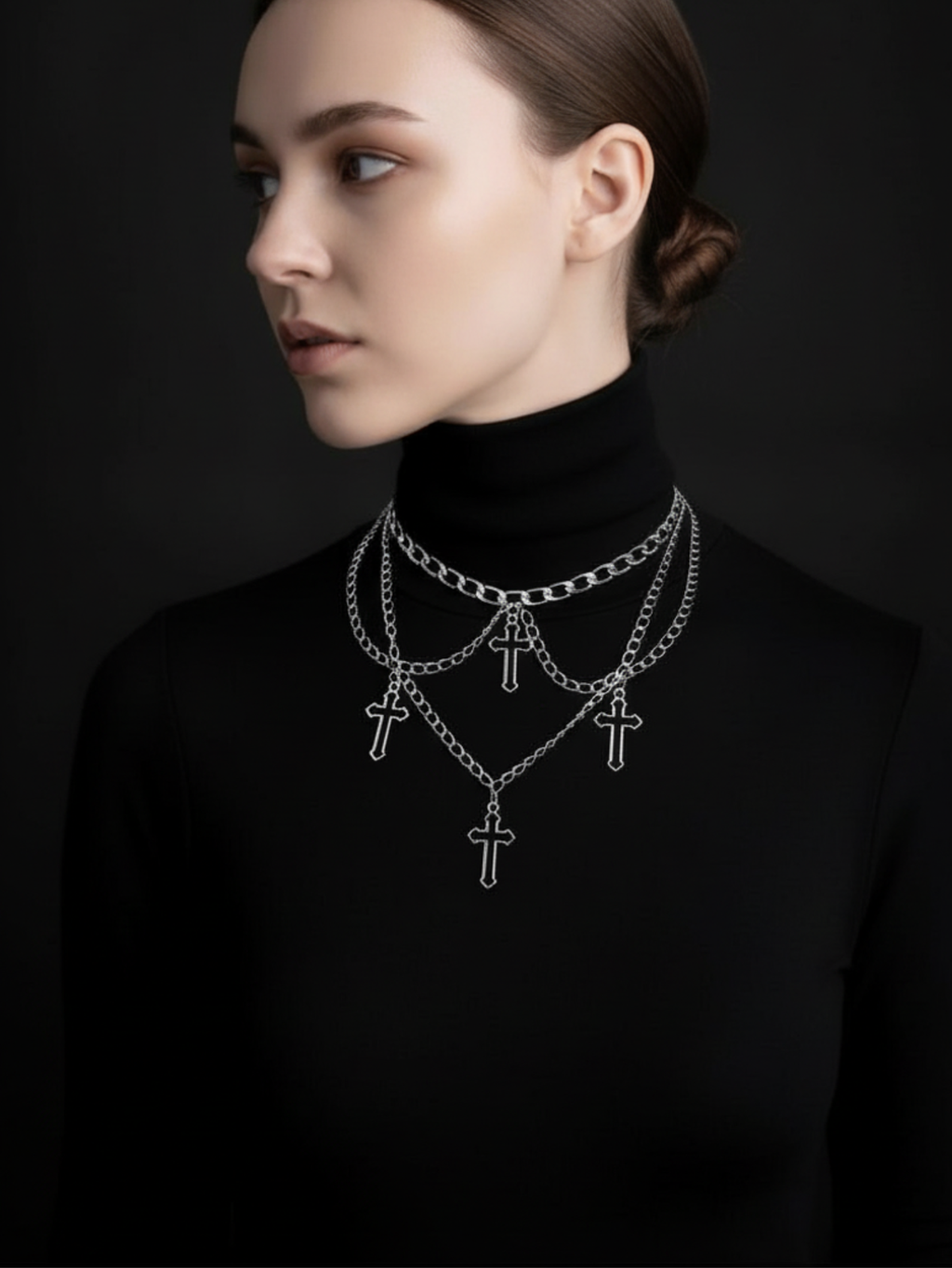 Cross Emo Chain Necklace