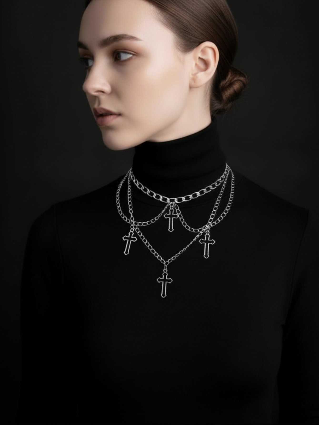 Cross Emo Chain Necklace