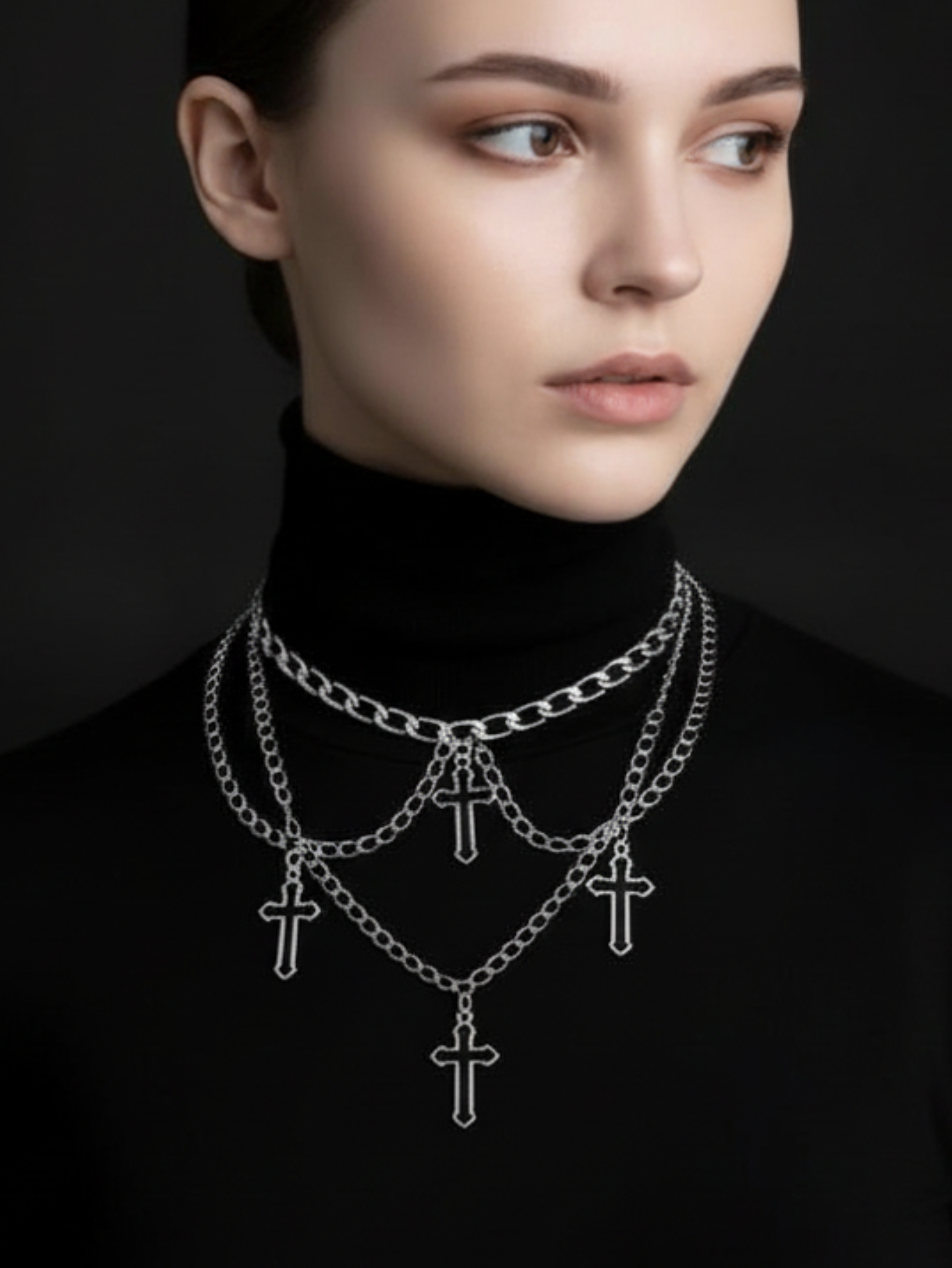 Cross Emo Chain Necklace