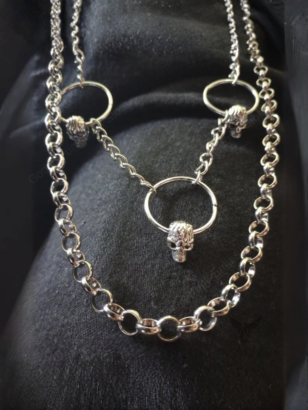 Skull O-Ring Punk Pants Chain