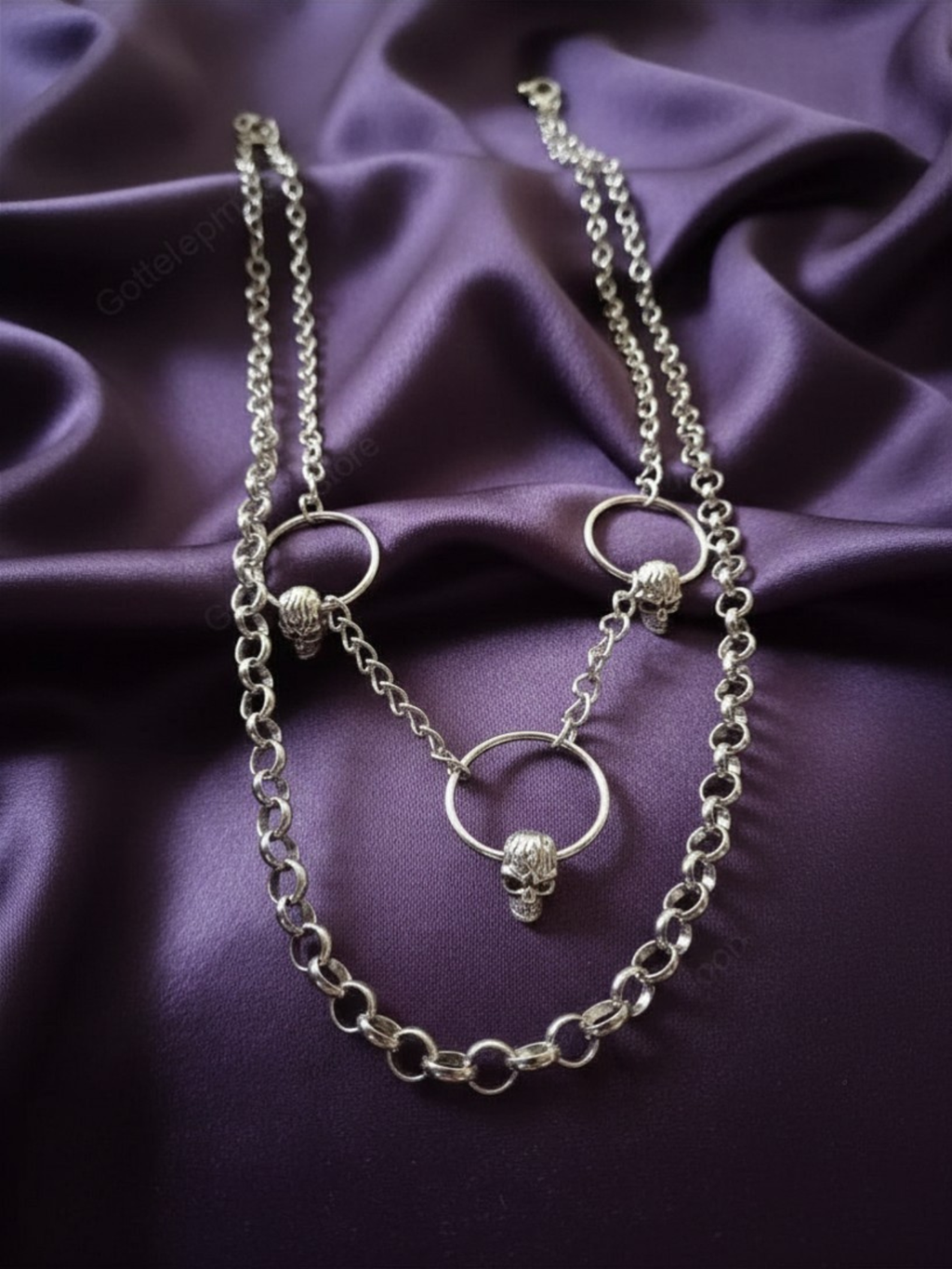 Skull O-Ring Punk Pants Chain