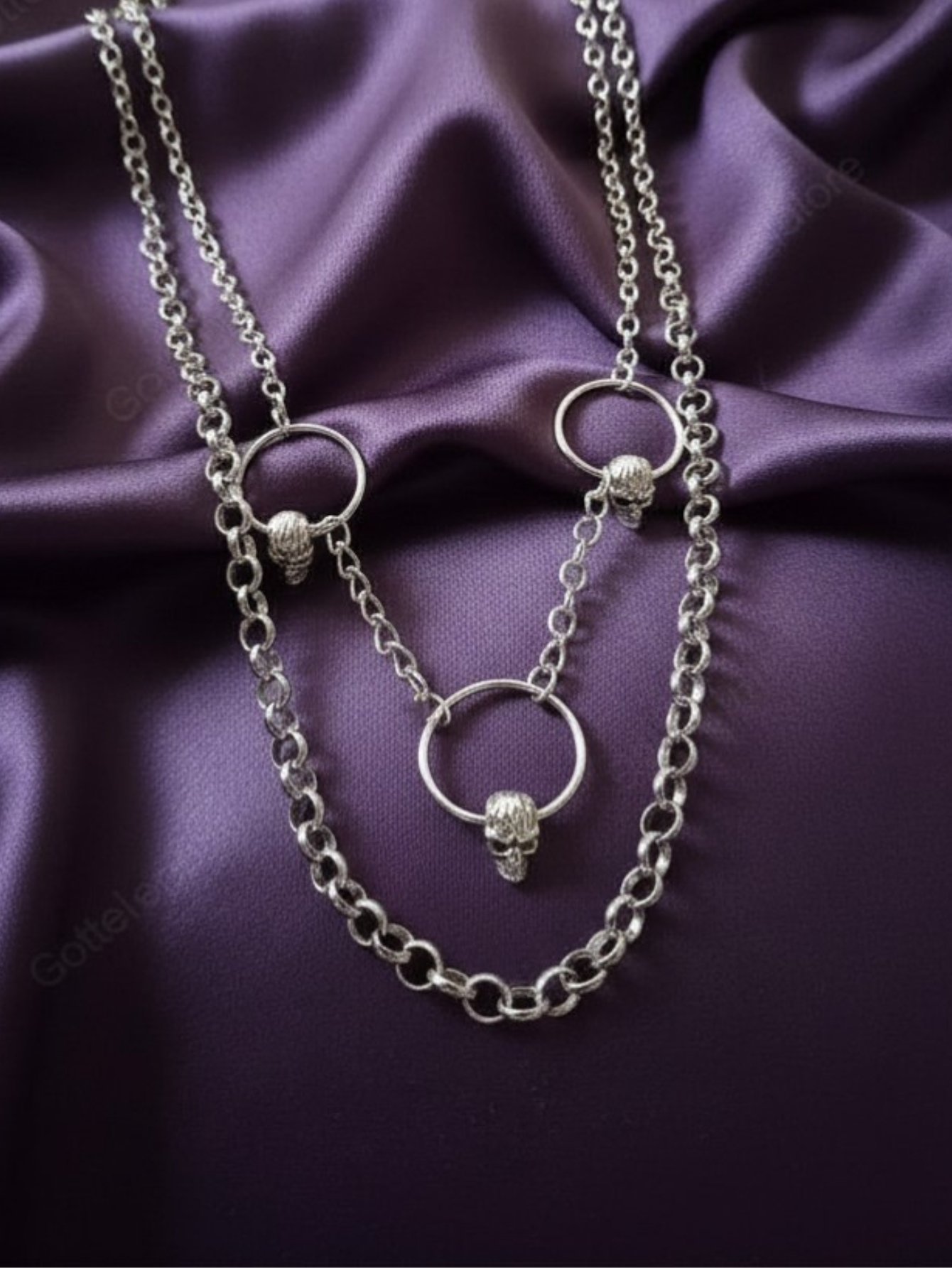 Skull O-Ring Punk Pants Chain