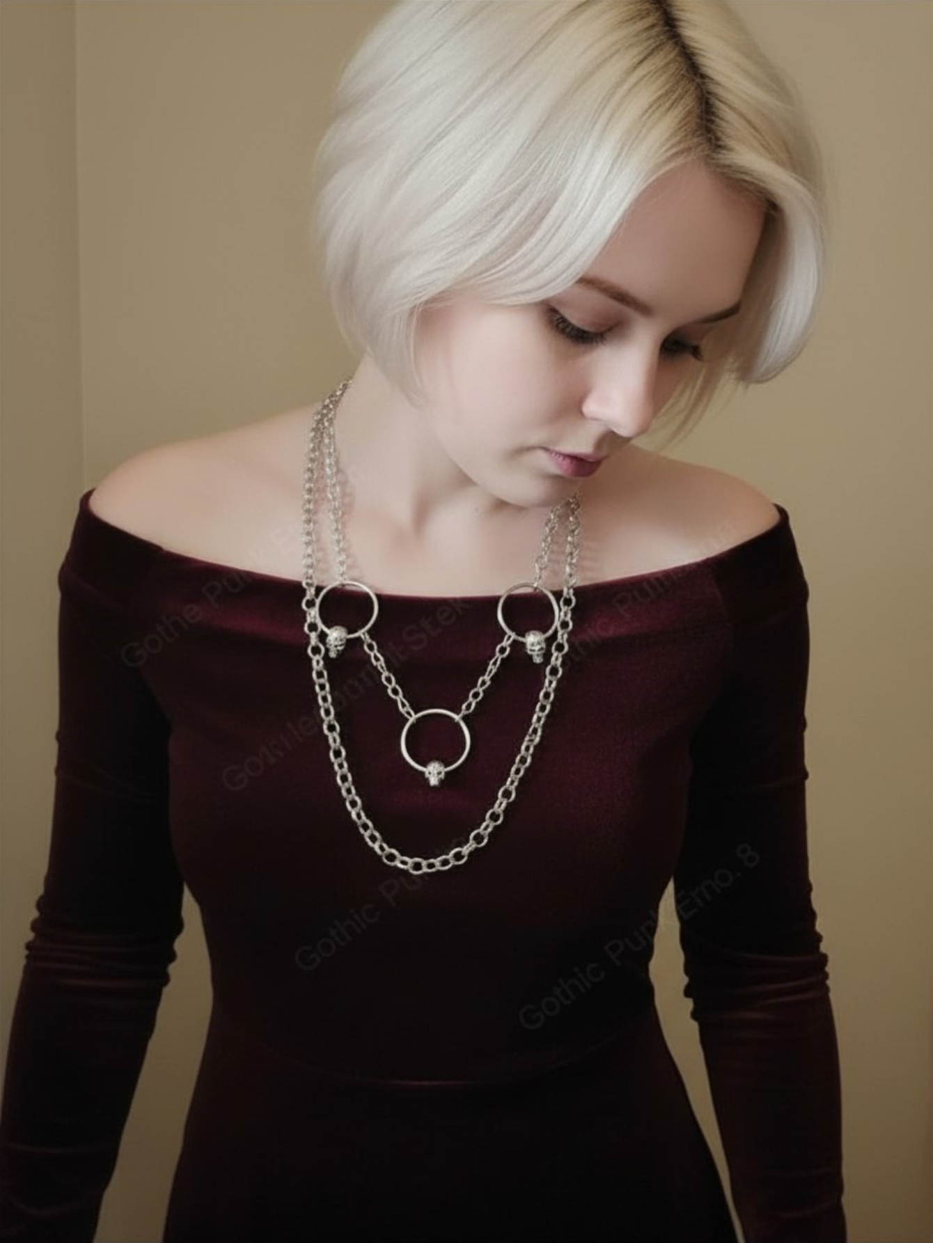 Skull O-Ring Punk Pants Chain