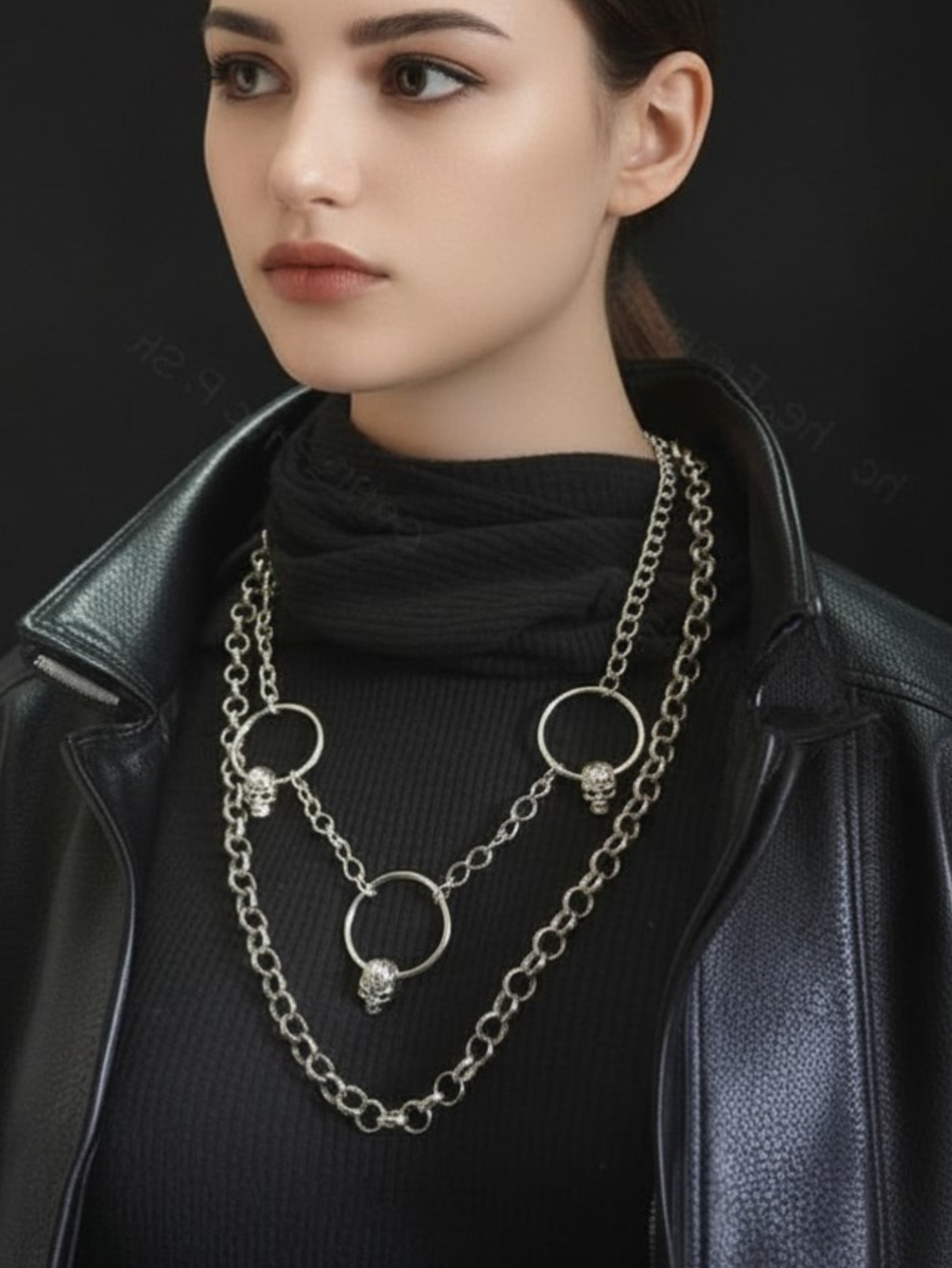 Skull O-Ring Punk Pants Chain