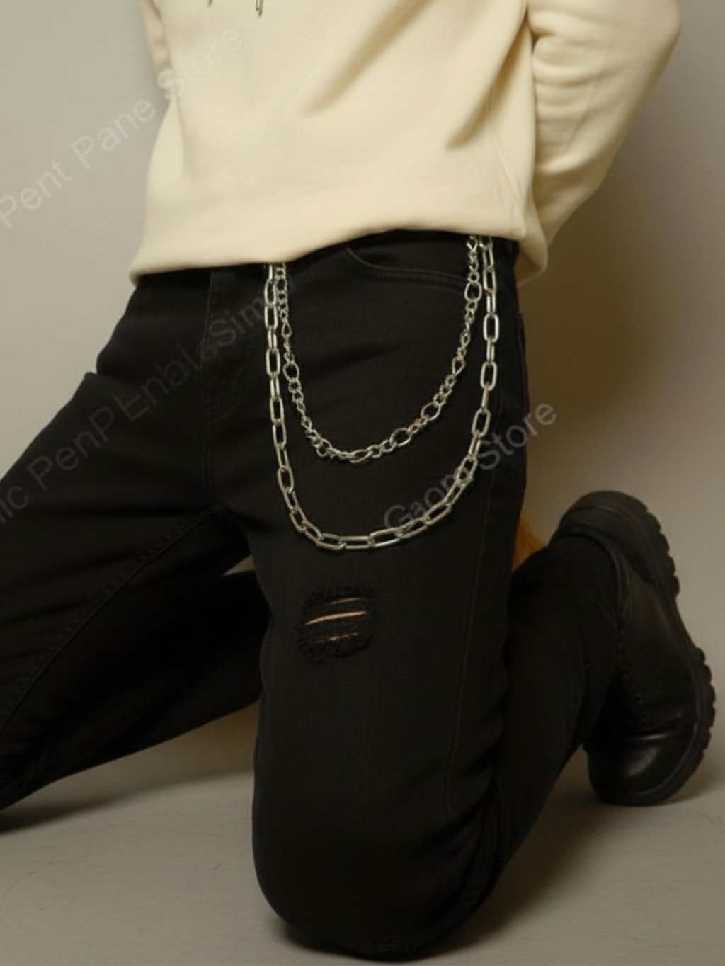 Y2K Silver Pants Chain