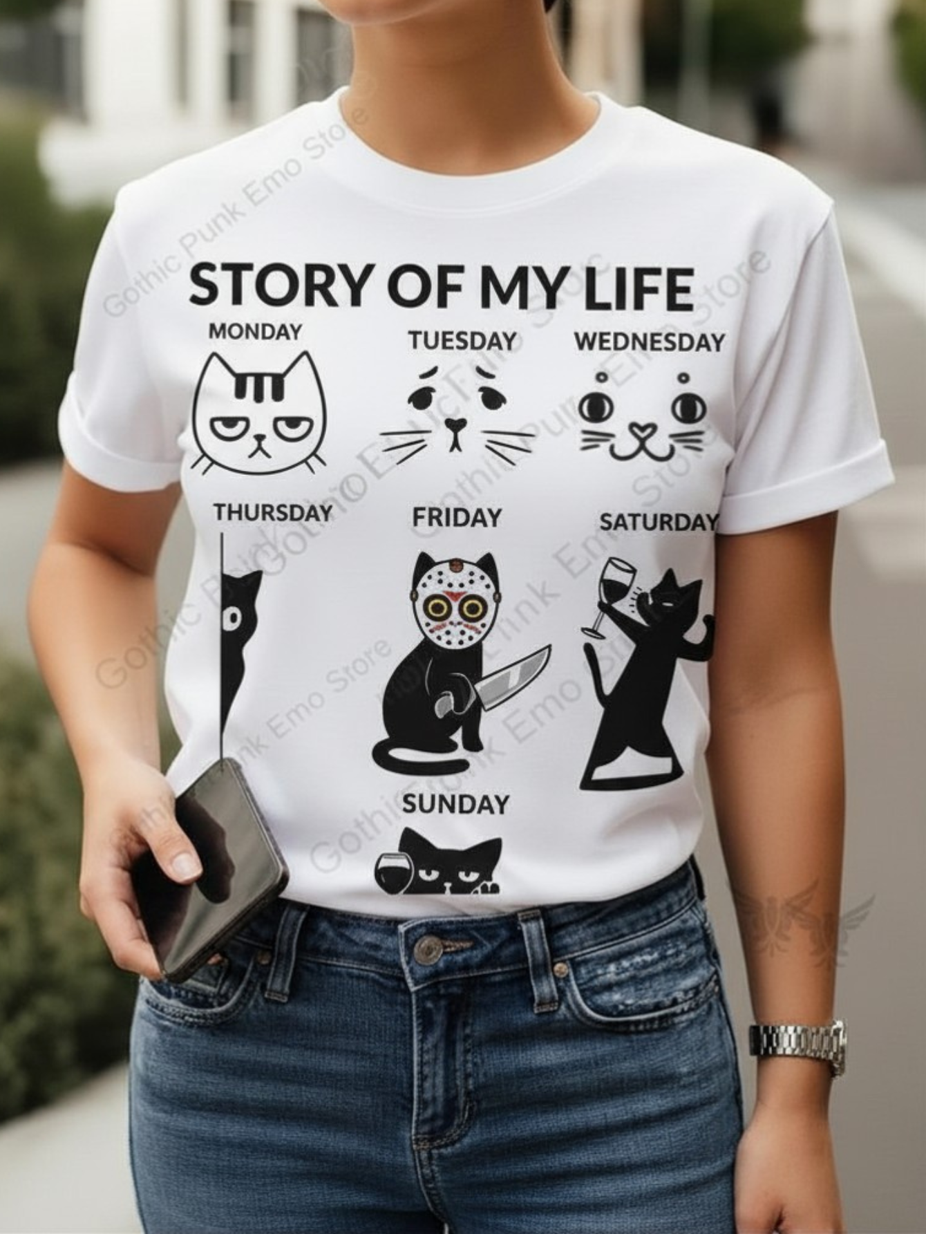 Funny Cat Week T-Shirt