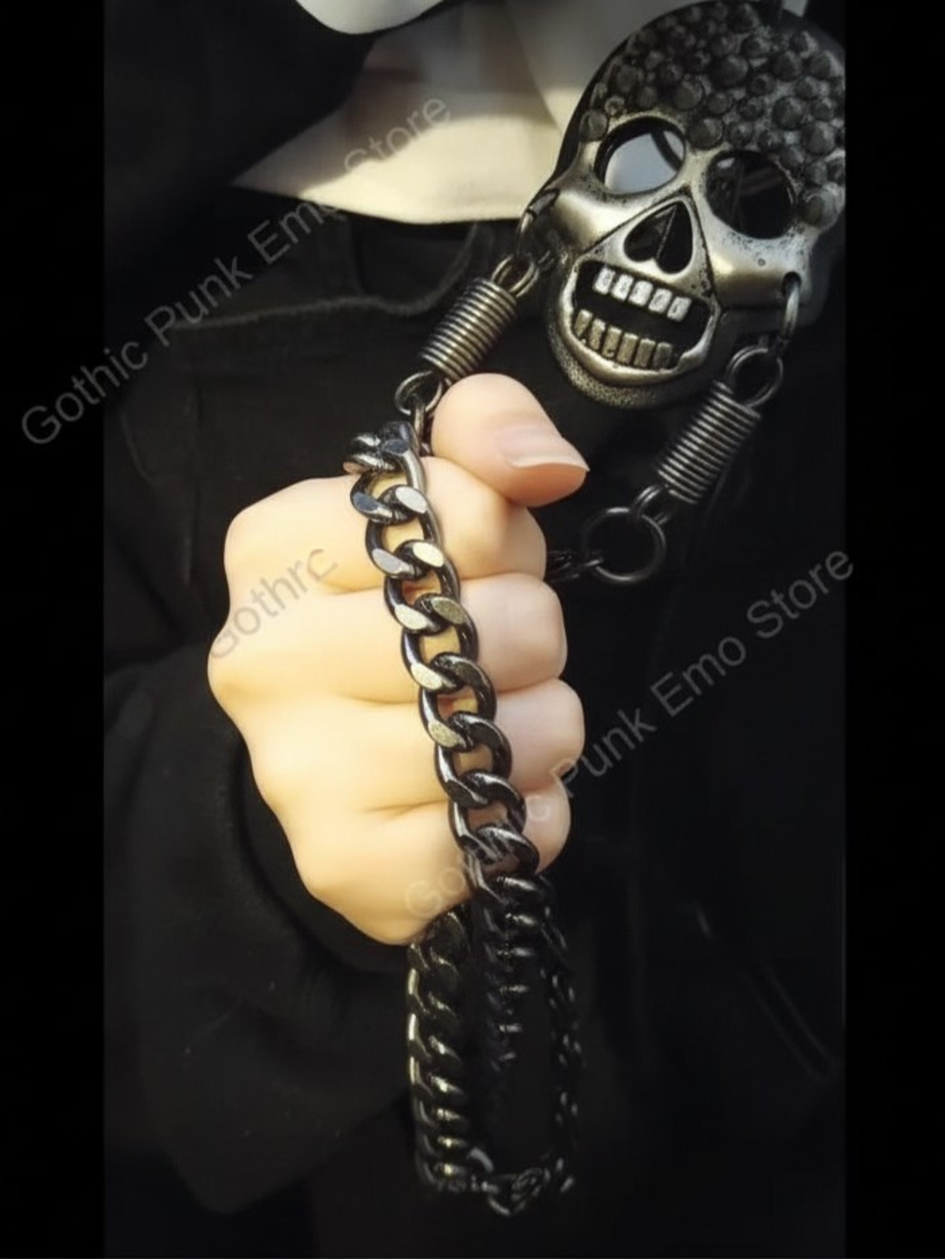 Skull Heavy Metal Steel Wallet Chain
