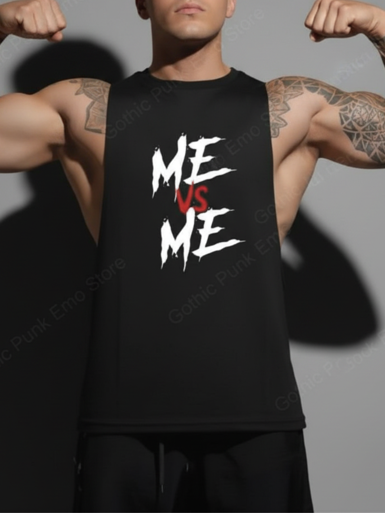 Tank Top Black Cut Out Shirt