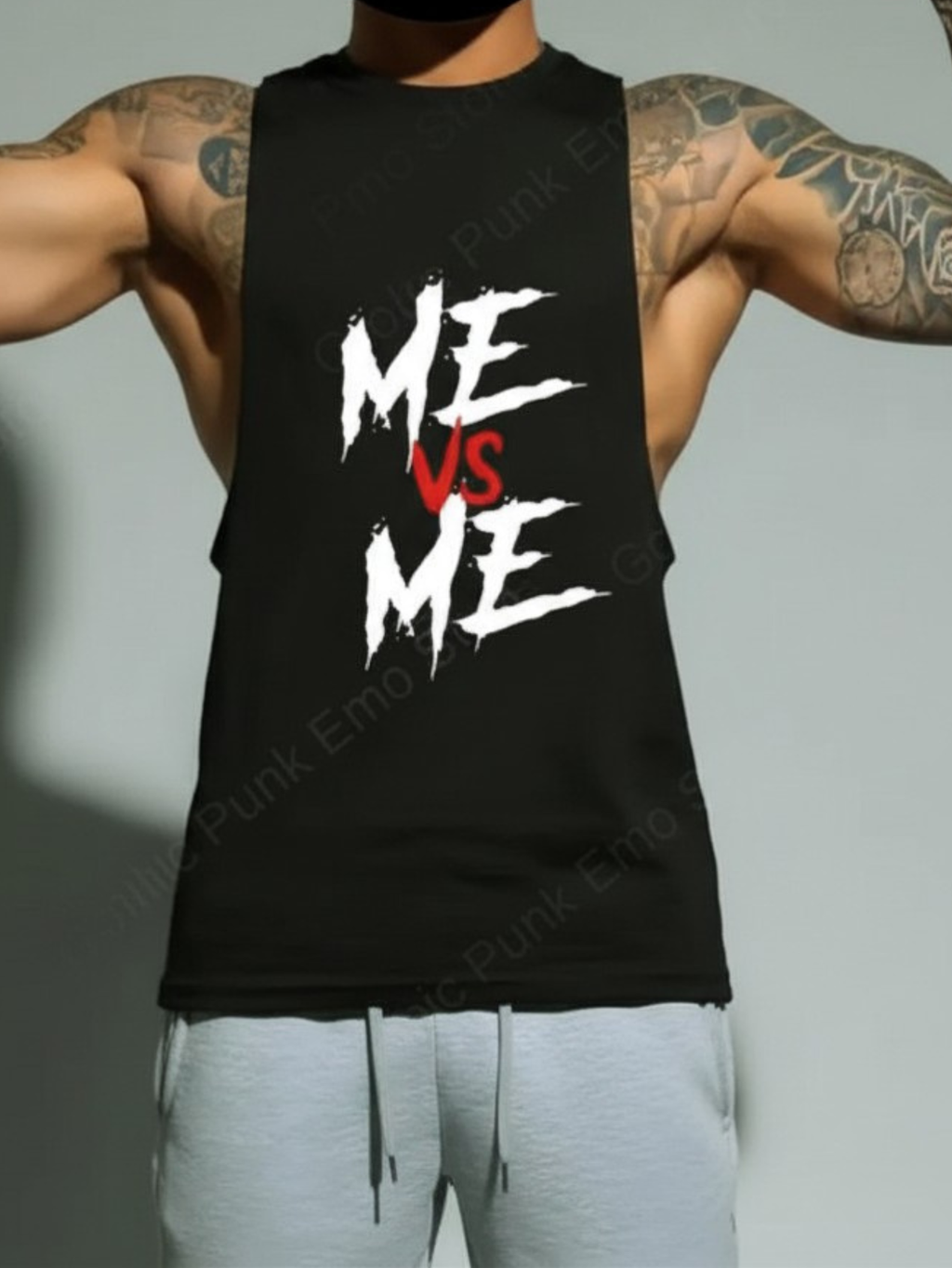 Tank Top Black Cut Out Shirt