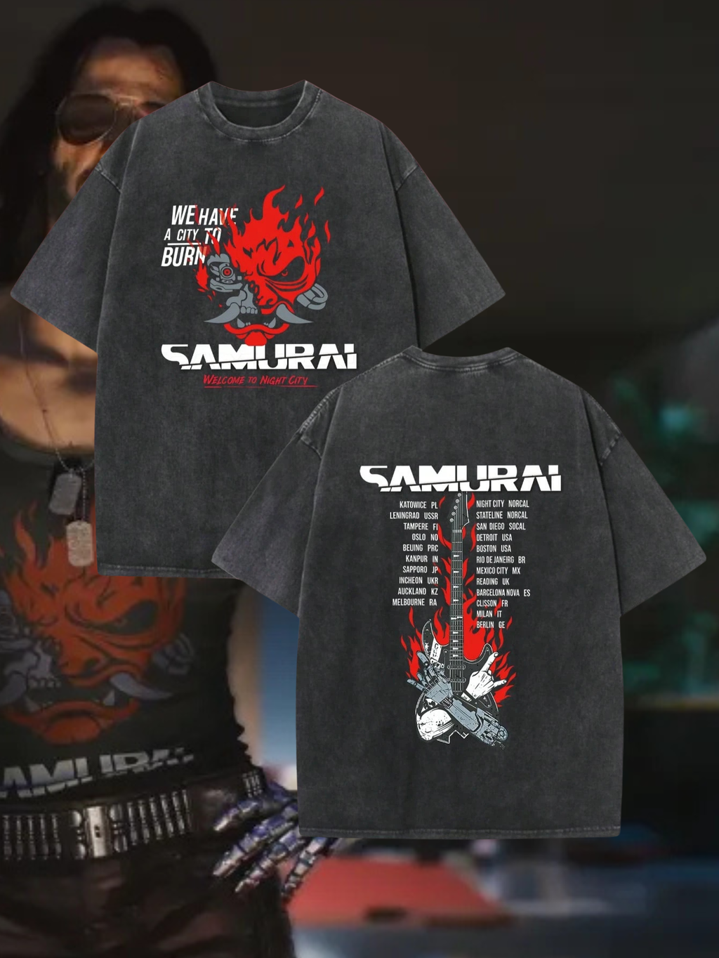 Cyberpunk 2077 Johnny Silverhand 100% Cotton Shirt