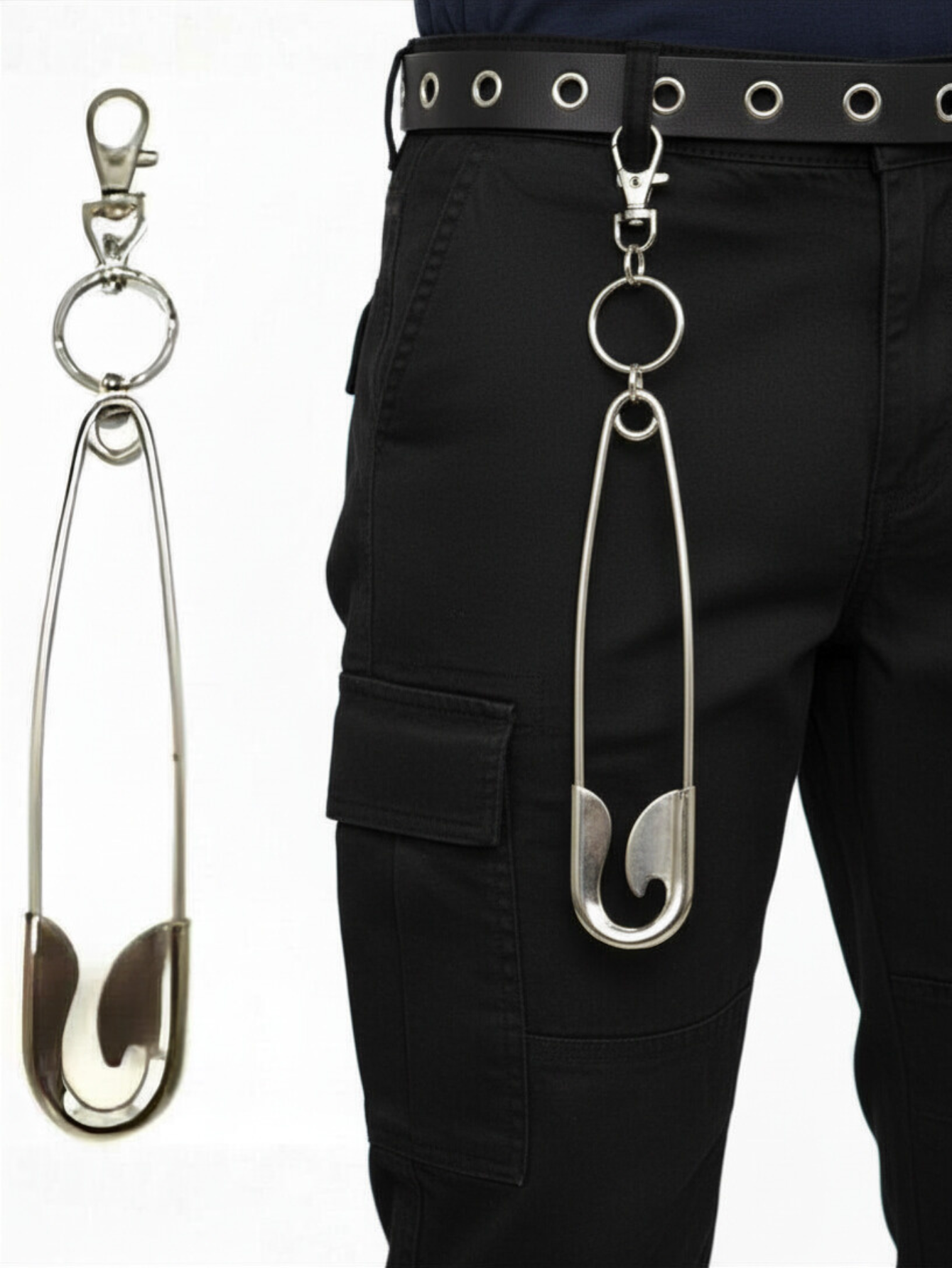 Punk Safety Pin Pants Clip