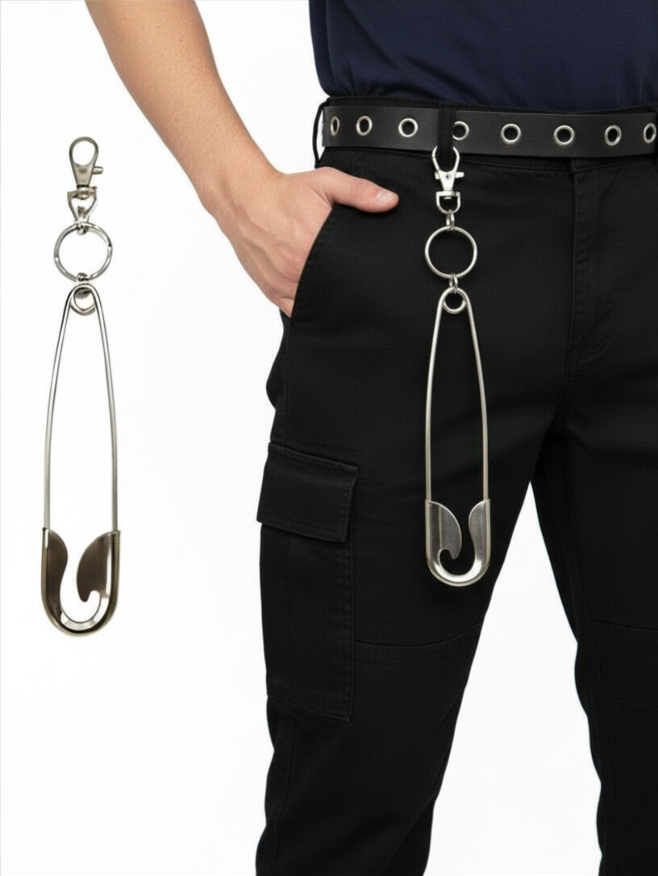 Punk Safety Pin Pants Clip