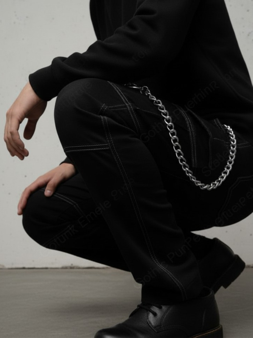 Pants Wallet Chain Cross Men Women