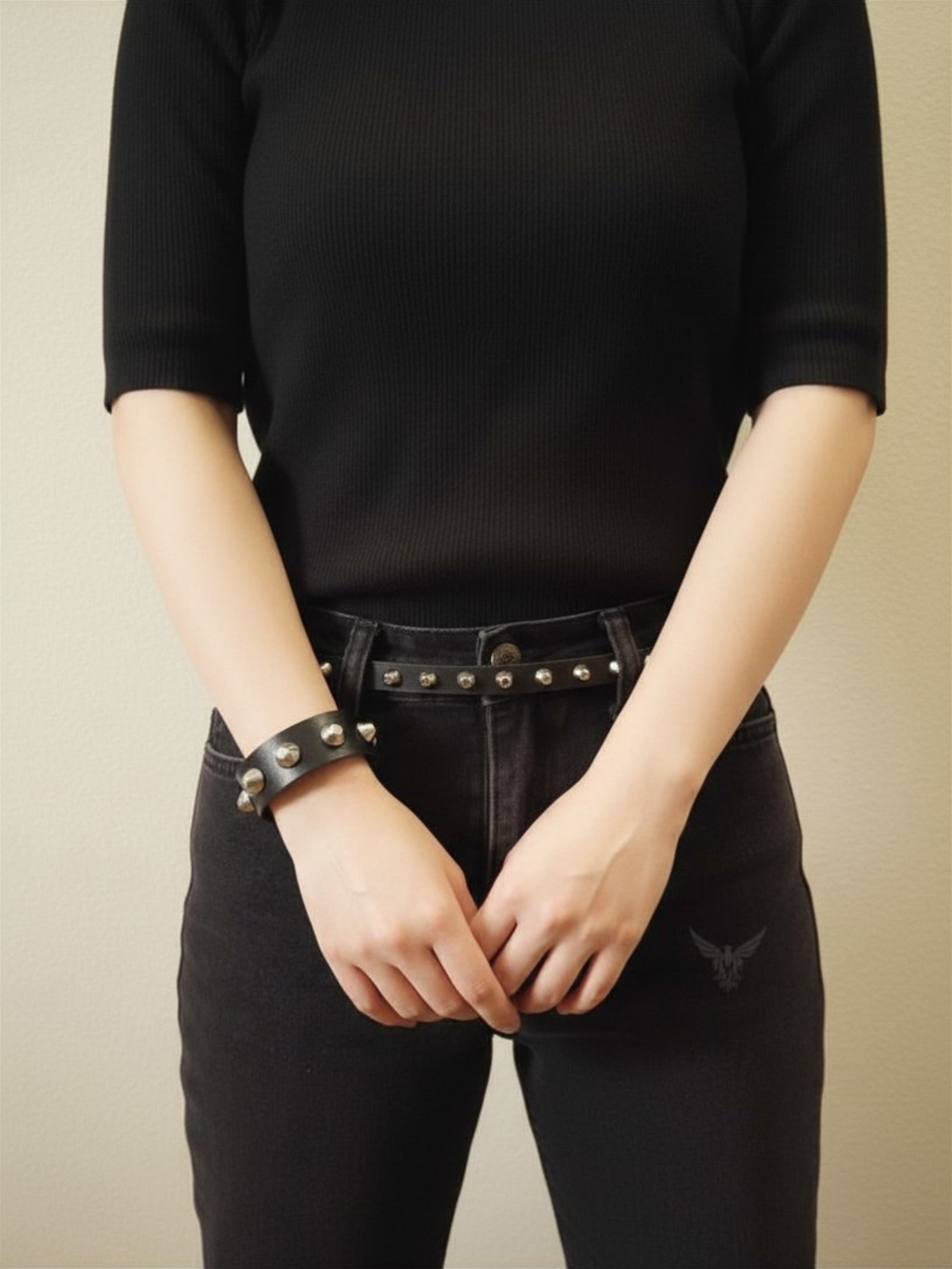 Rivet Stud Button Belt