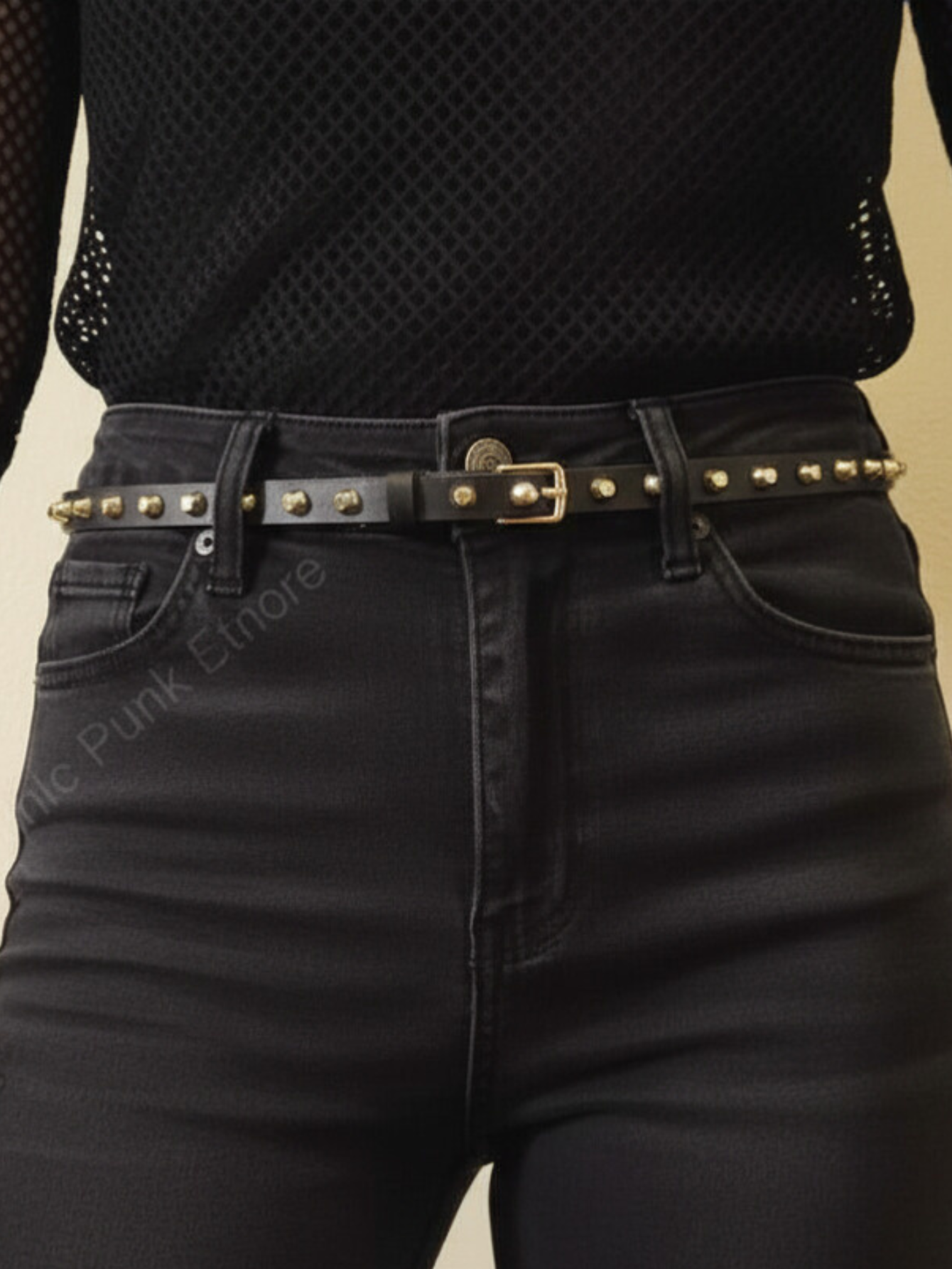 Rivet Stud Button Belt