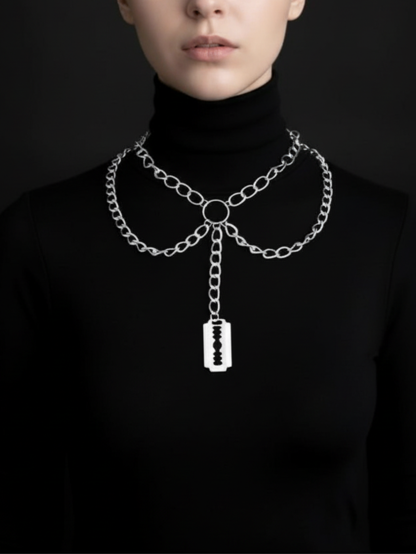 Razor Blade Chain Necklace