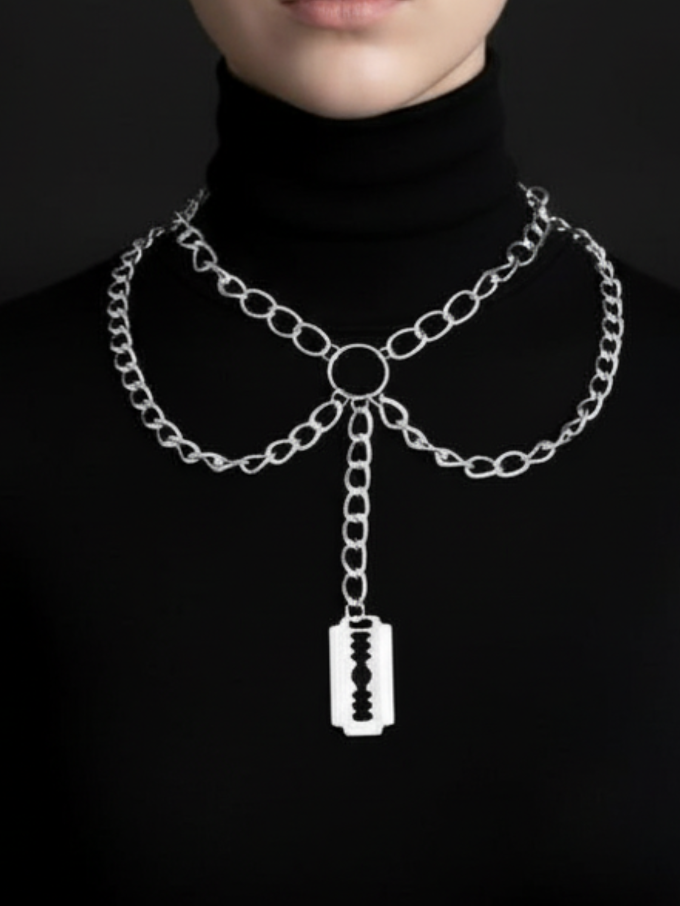 Razor Blade Chain Necklace
