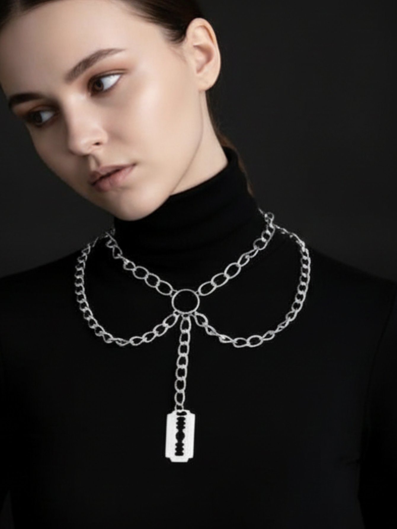 Razor Blade Chain Necklace