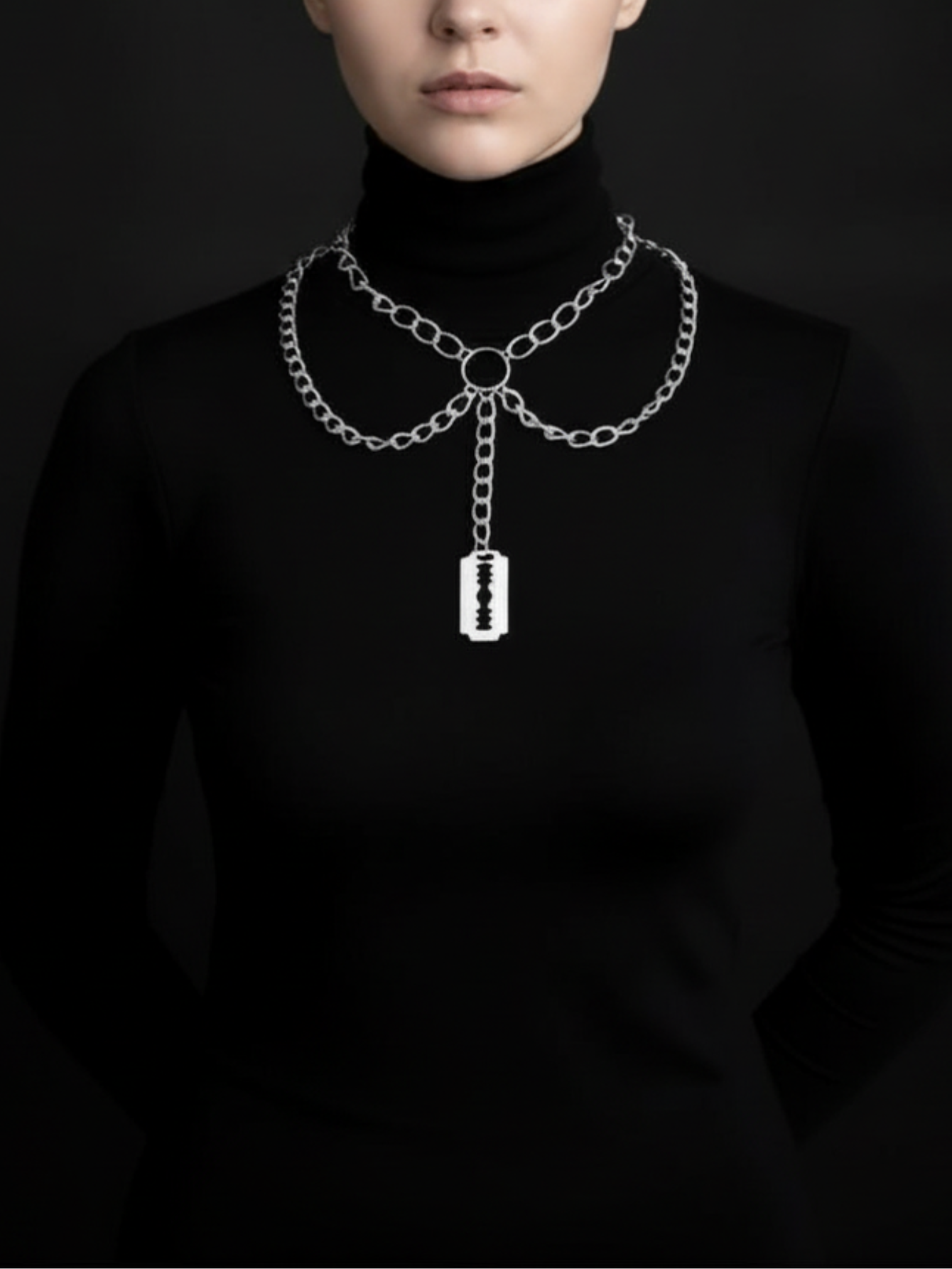 Razor Blade Chain Necklace