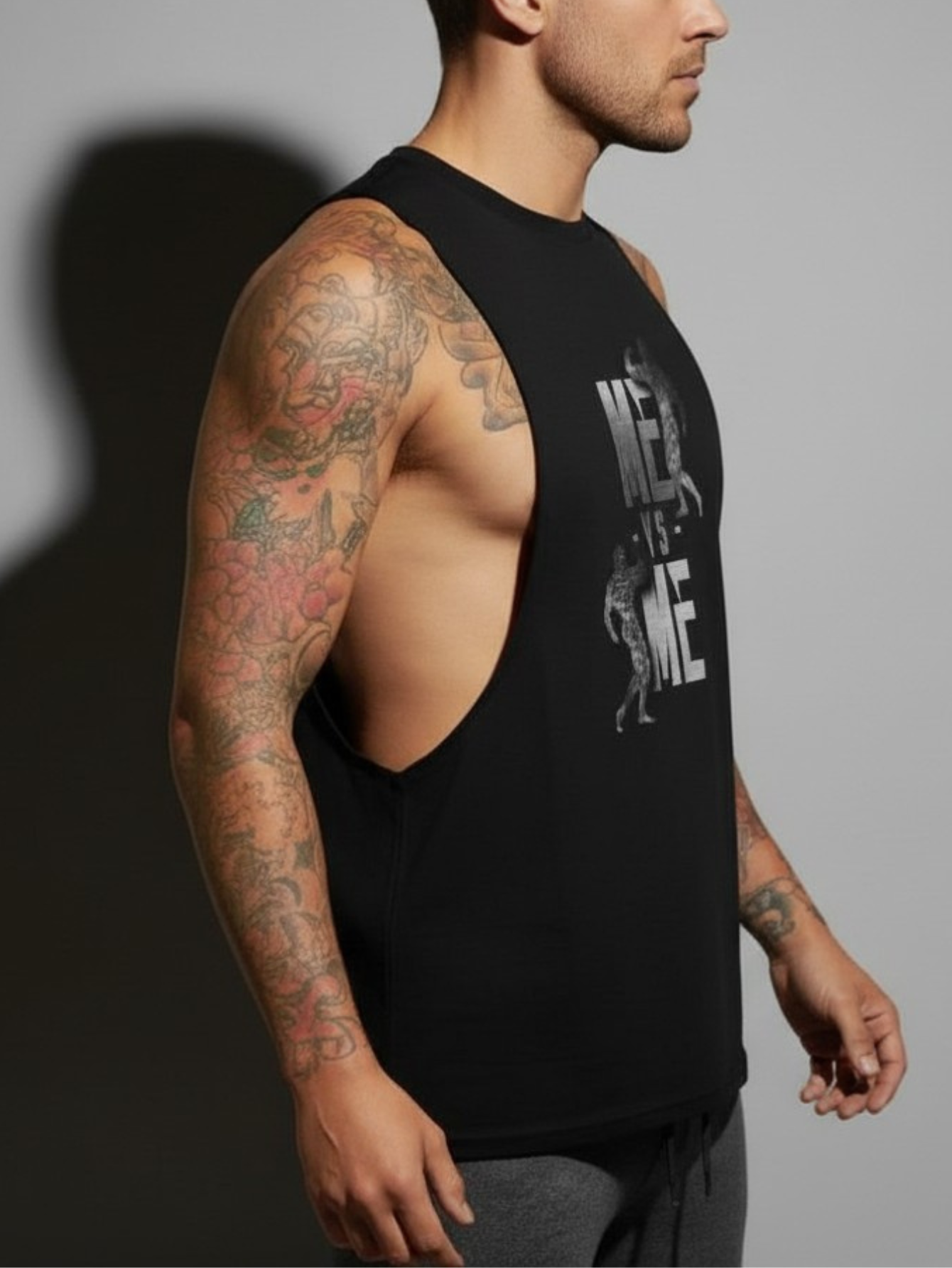 Tank Top Black Cut Out Shirt