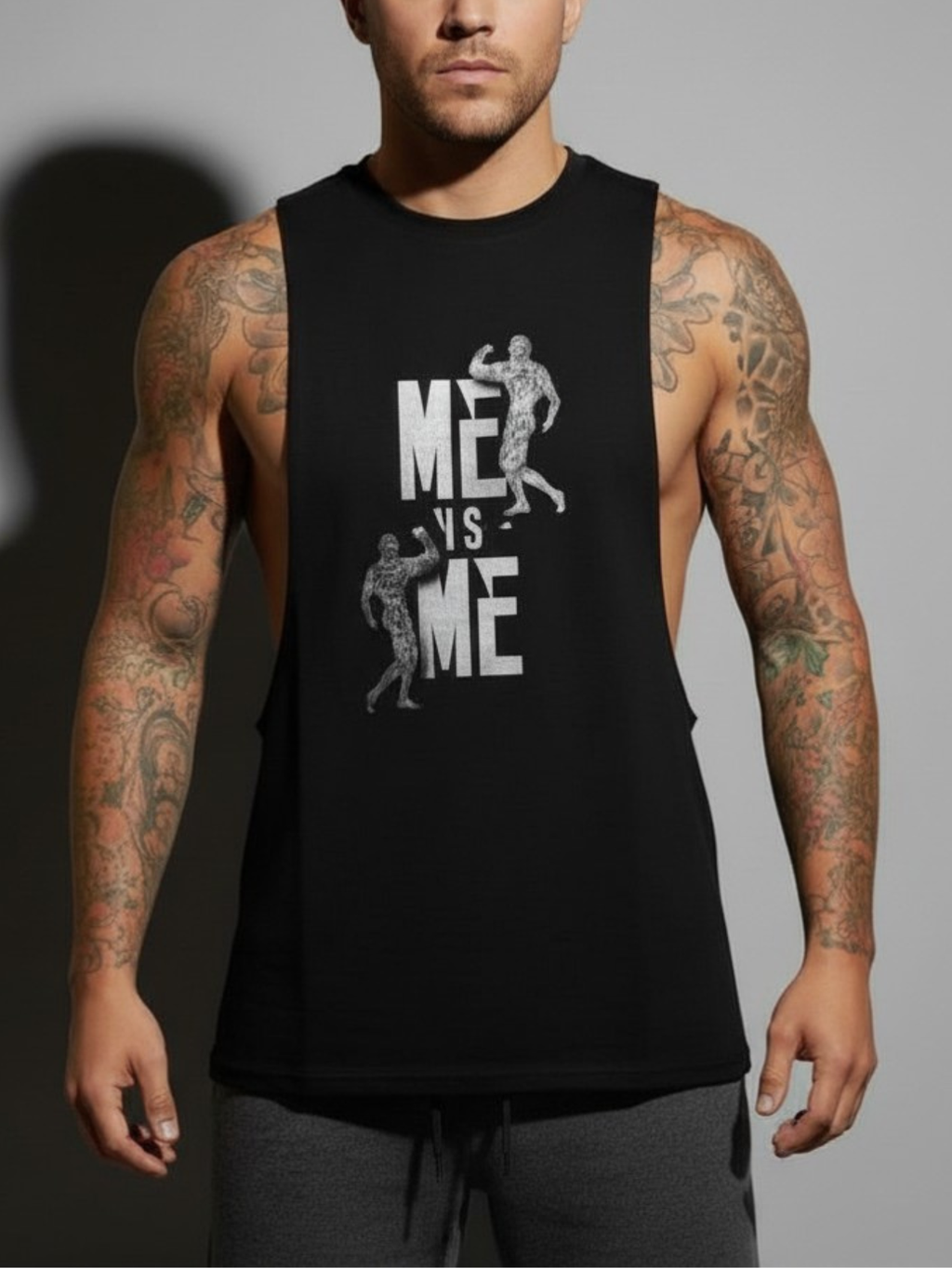 Tank Top Black Cut Out Shirt