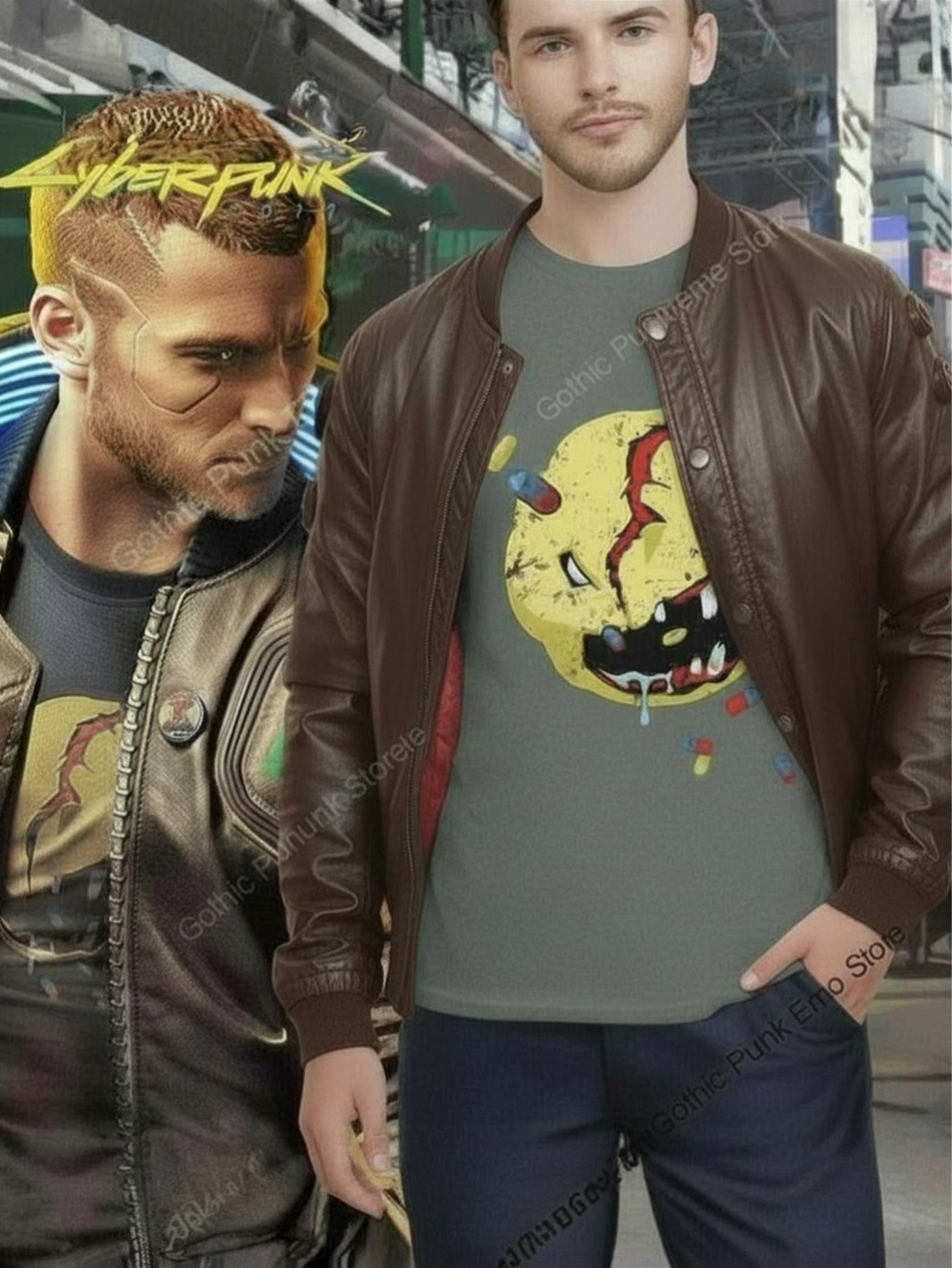 Cyberpunk 2077 Male V 100% Cotton T-Shirt