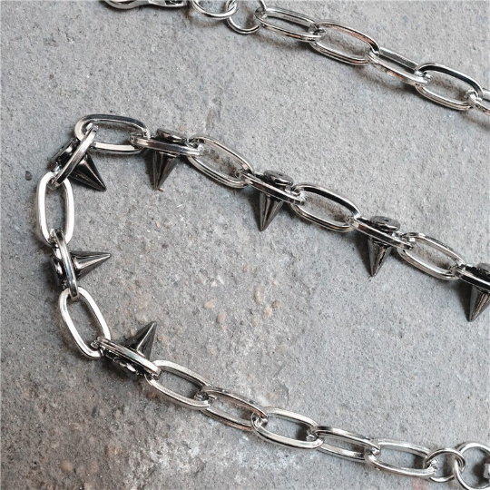 Spiked Punk Wallet Chain Emo