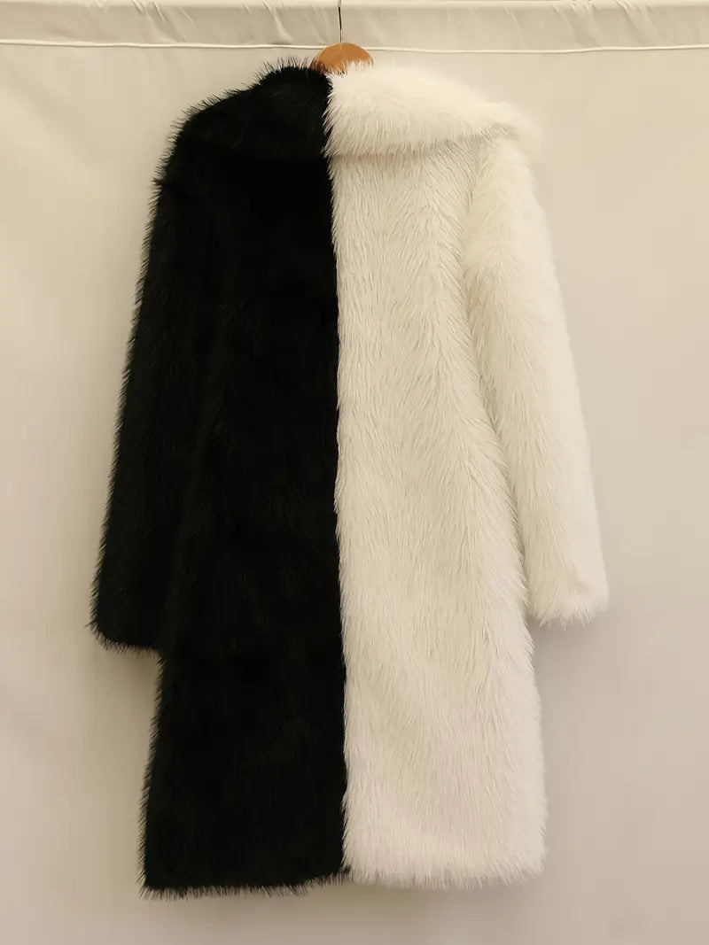 Black and White Fur Jacket