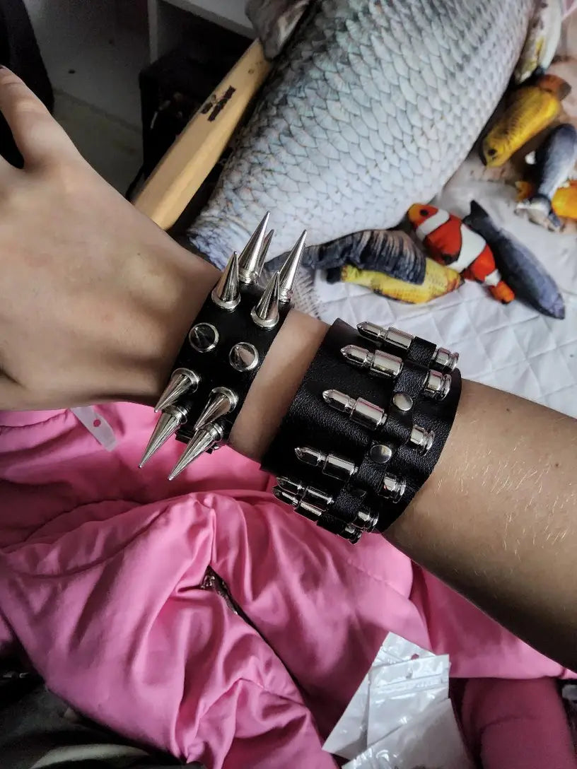 Double Row Spiked Bracelet